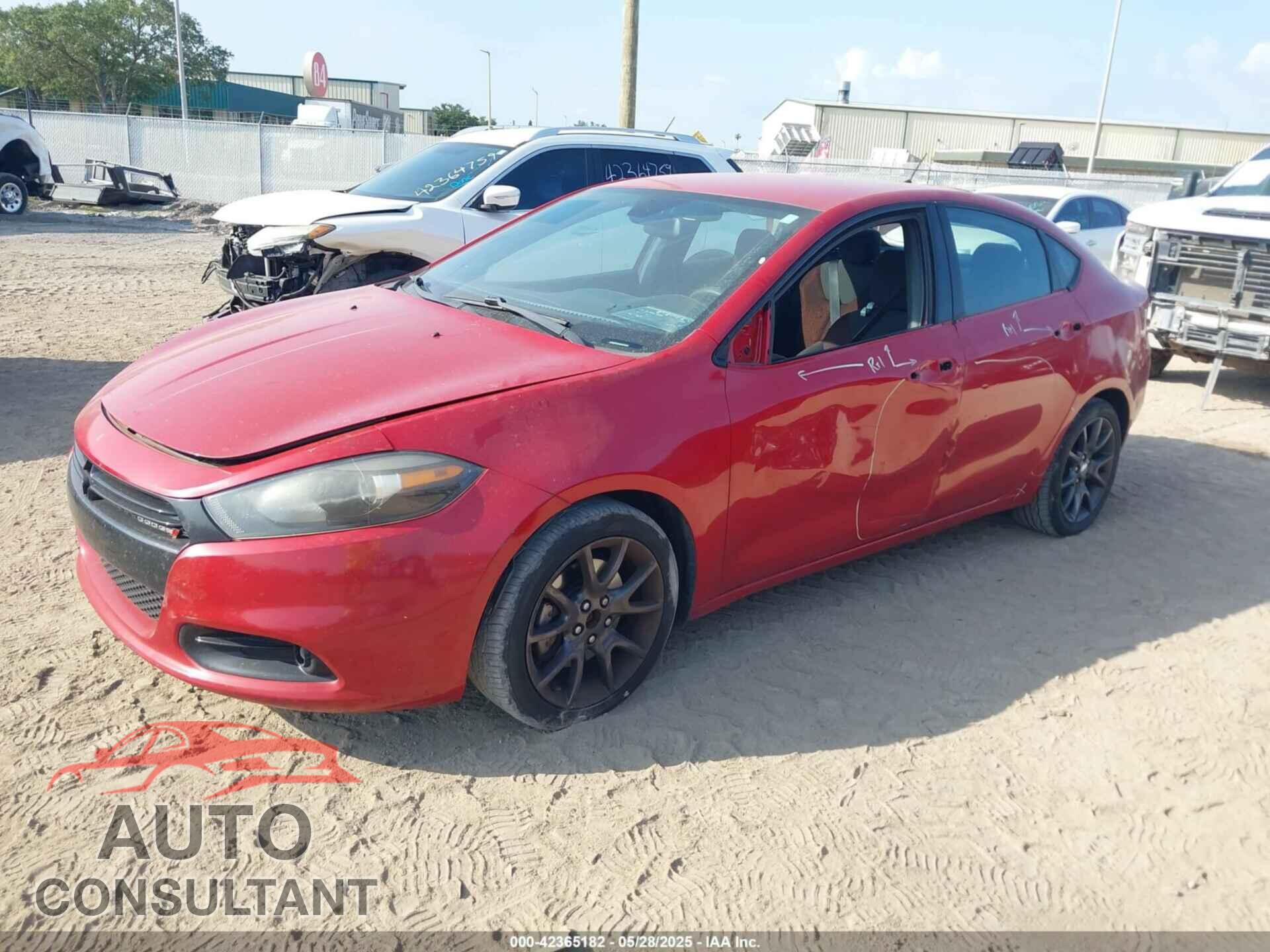 DODGE DART 2015 - 1C3CDFBBXFD405162