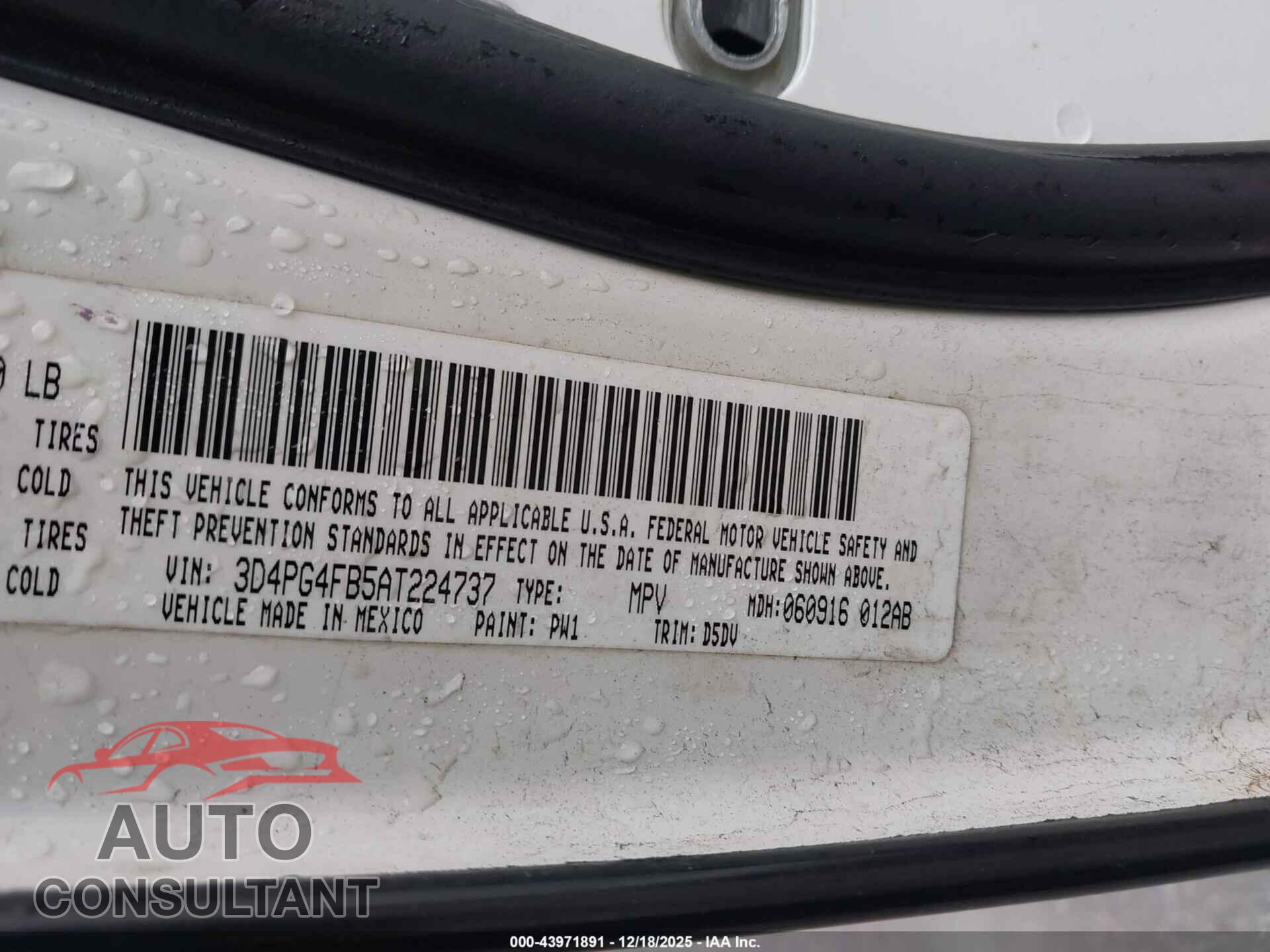 DODGE JOURNEY 2010 - 3D4PG4FB5AT224737