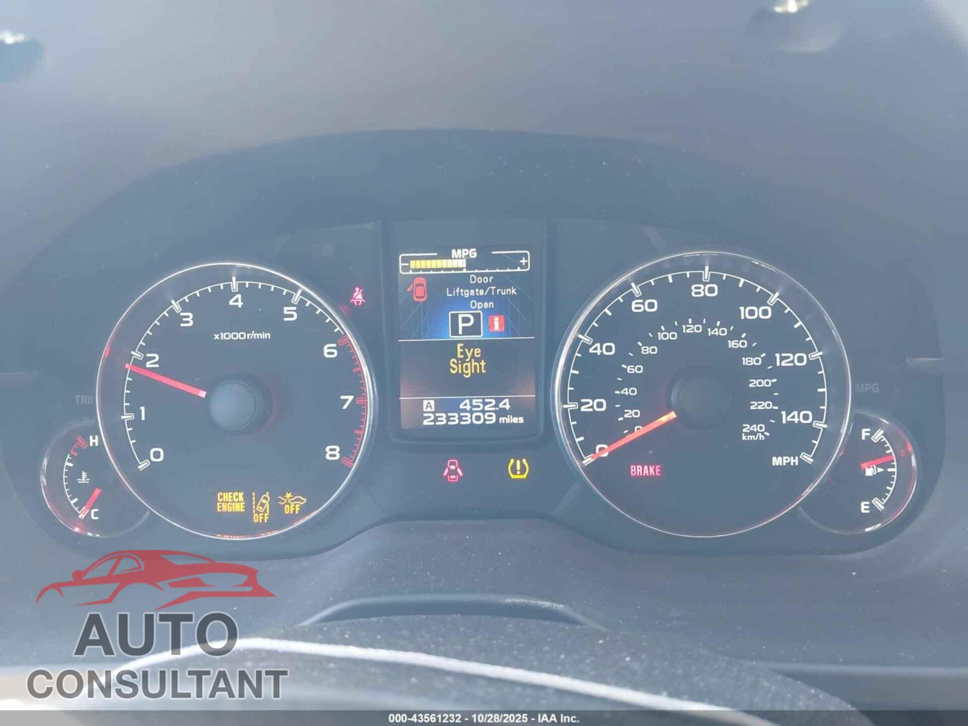 SUBARU OUTBACK 2014 - 4S4BRBPC1E3314431