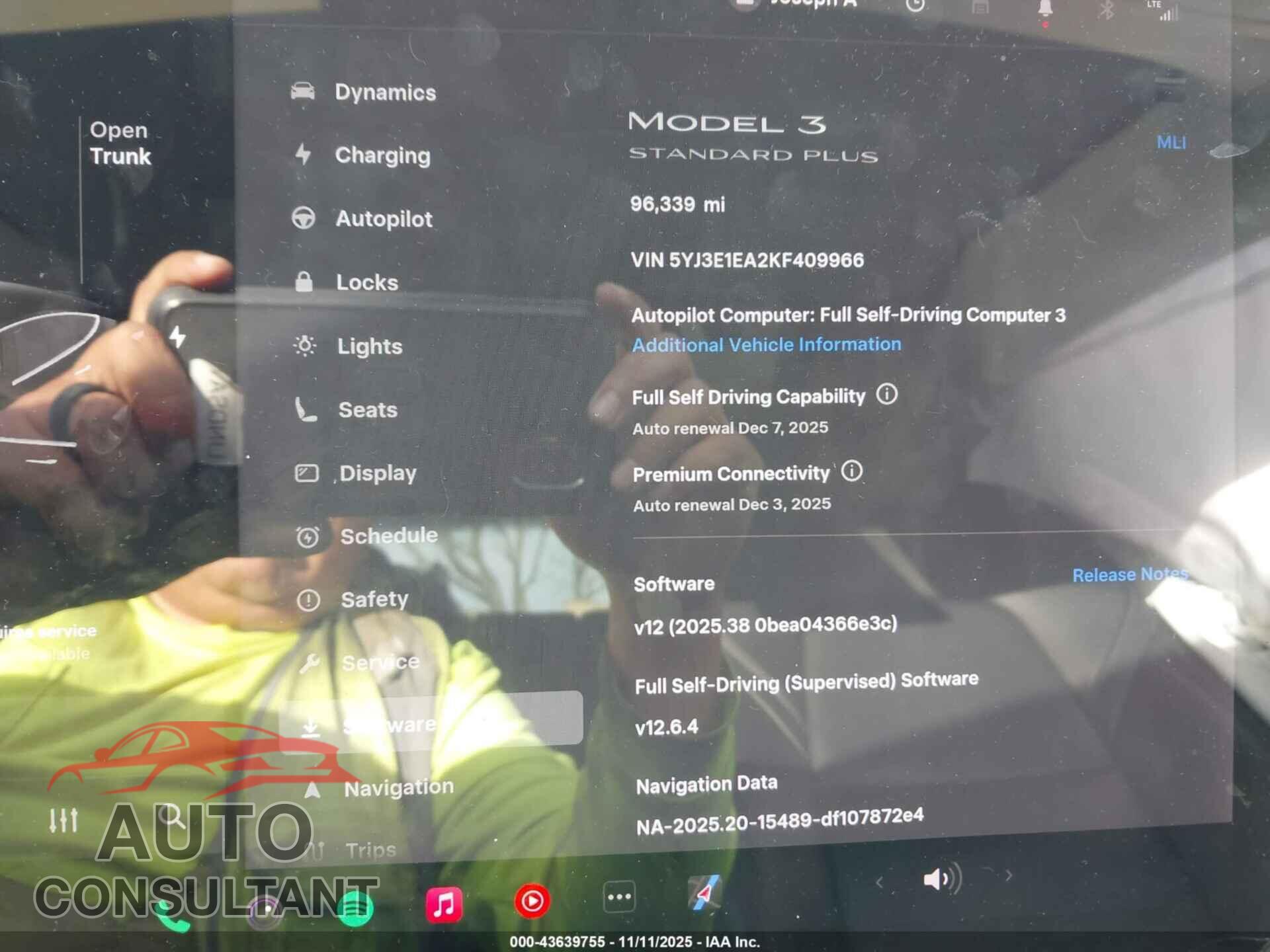 TESLA MODEL 3 2019 - 5YJ3E1EA2KF409966