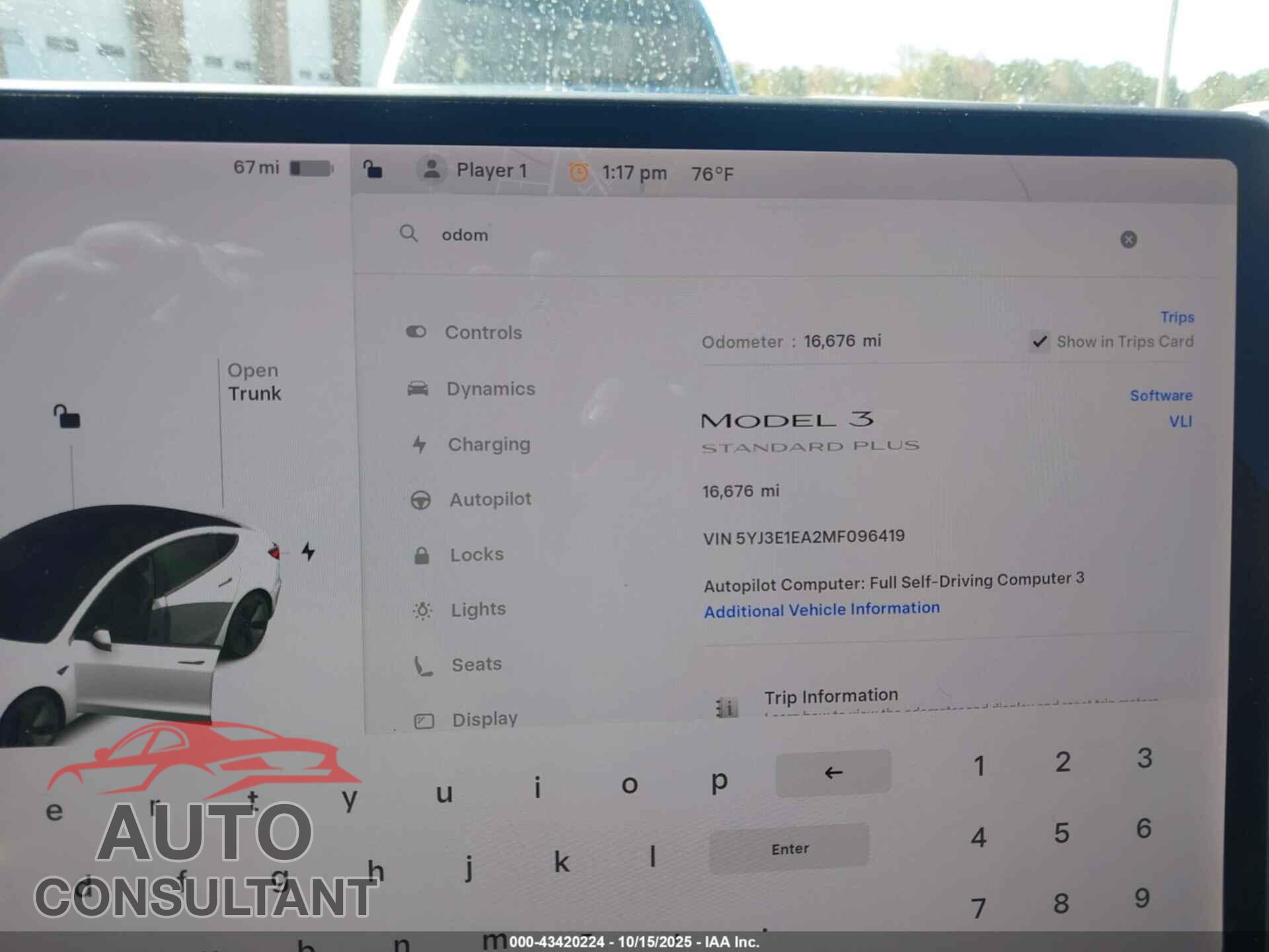 TESLA MODEL 3 2021 - 5YJ3E1EA2MF096419