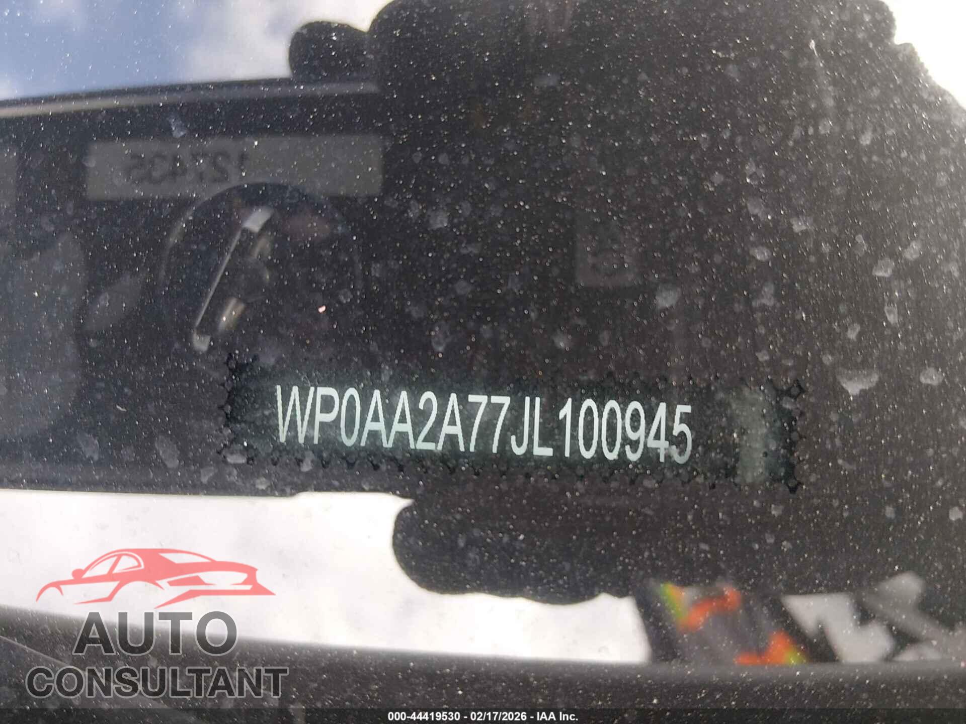 PORSCHE PANAMERA 2018 - WP0AA2A77JL100945