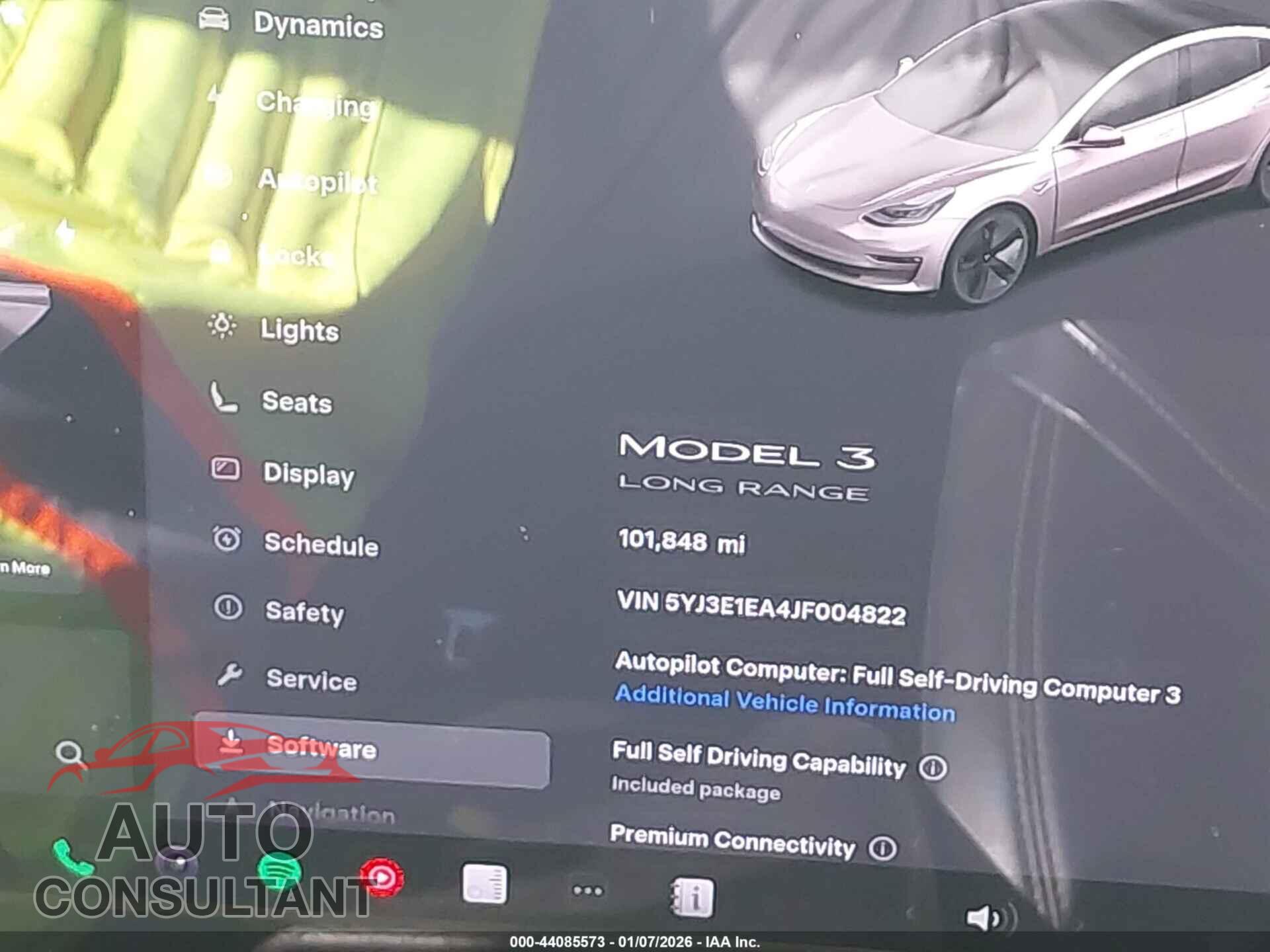 TESLA MODEL 3 2018 - 5YJ3E1EA4JF004822