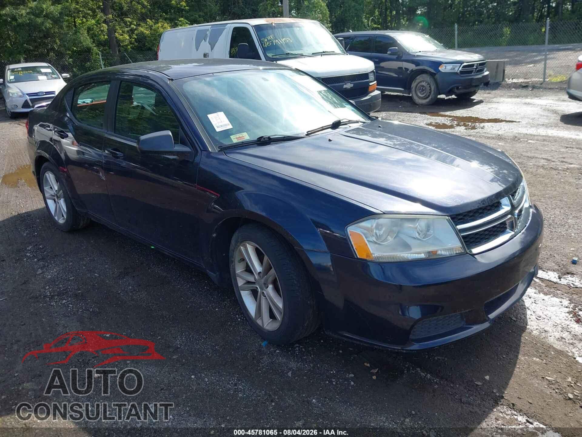 DODGE AVENGER 2012 - 1C3CDZAG3CN255075