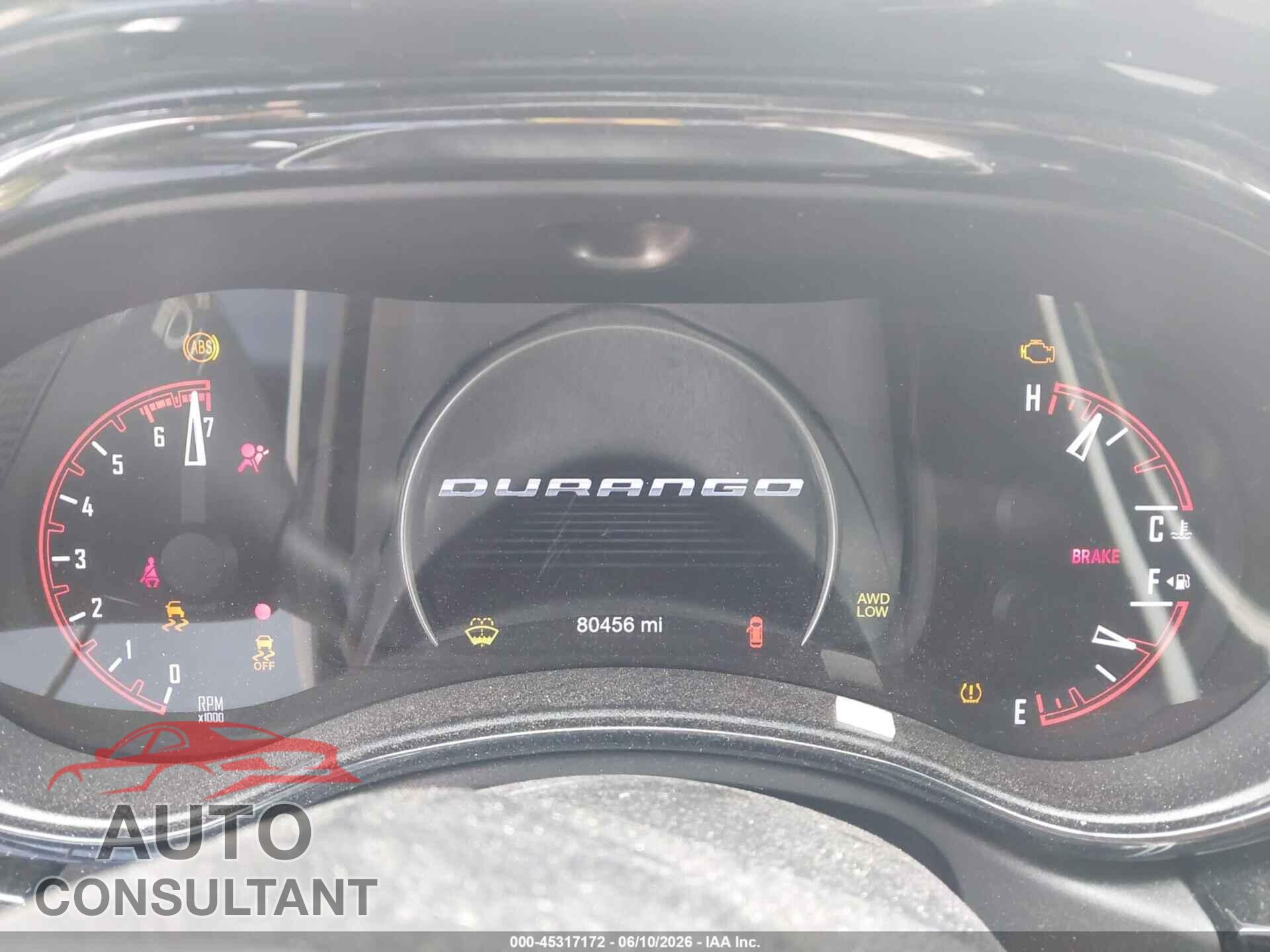 DODGE DURANGO 2022 - 1C4SDJCT0NC187898