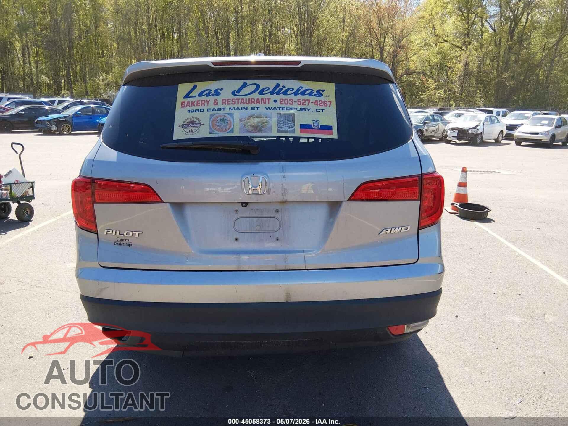 HONDA PILOT 2017 - 5FNYF6H52HB090432