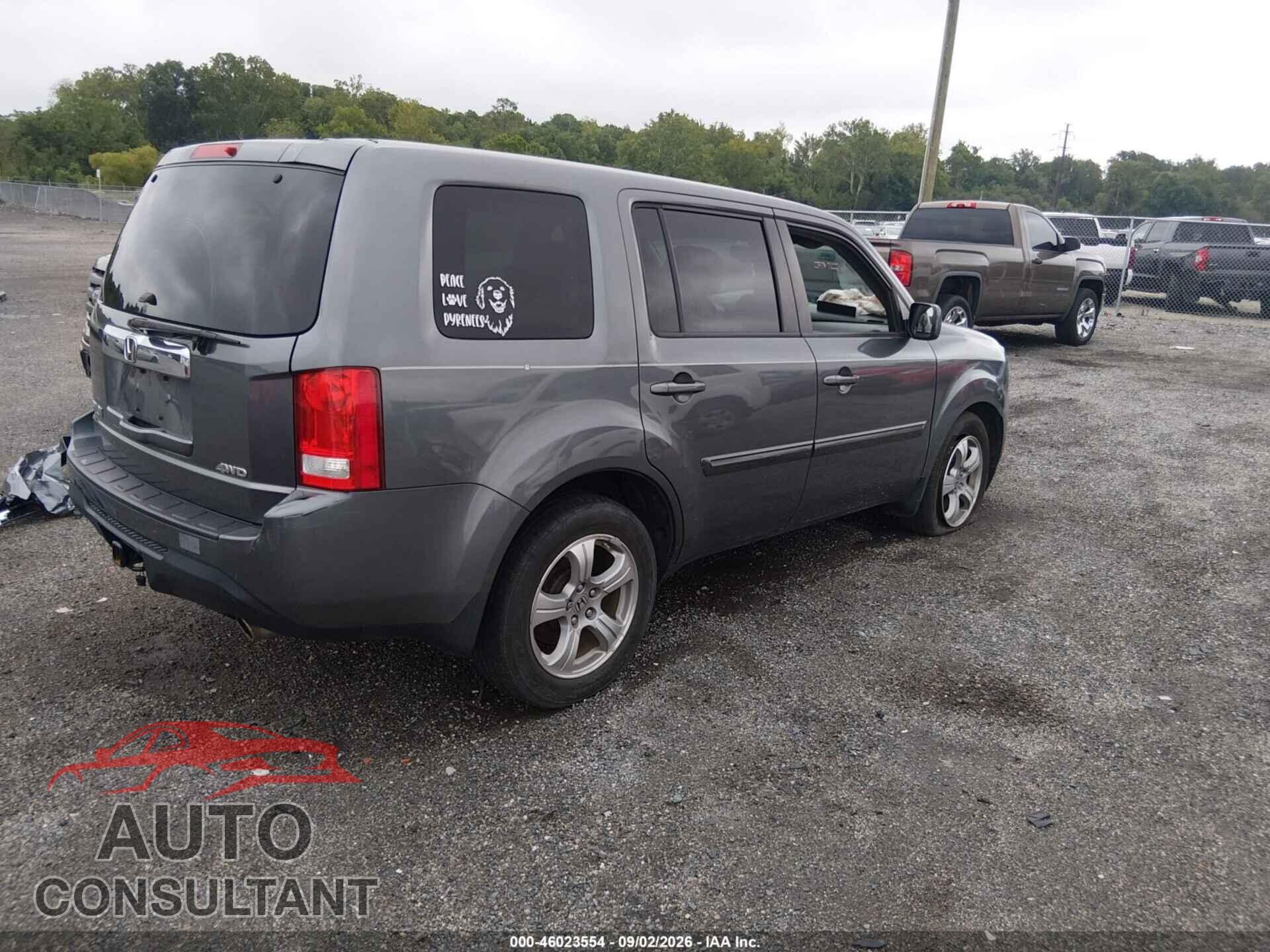 HONDA PILOT 2012 - 5FNYF4H63CB084502