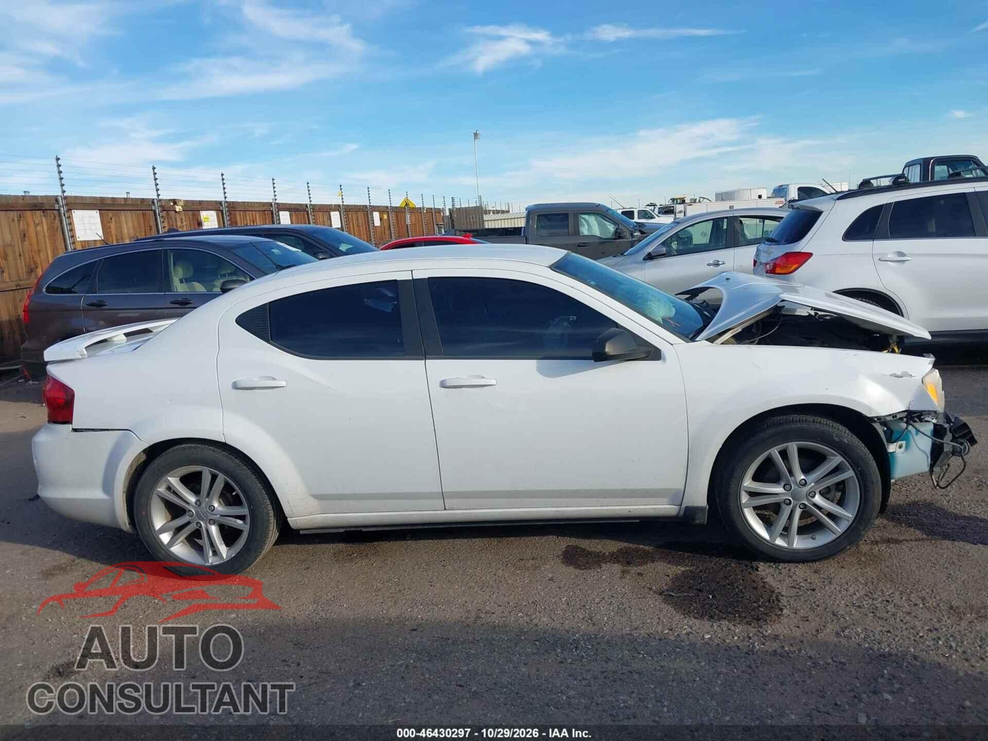 DODGE AVENGER 2013 - 1C3CDZAG4DN583588