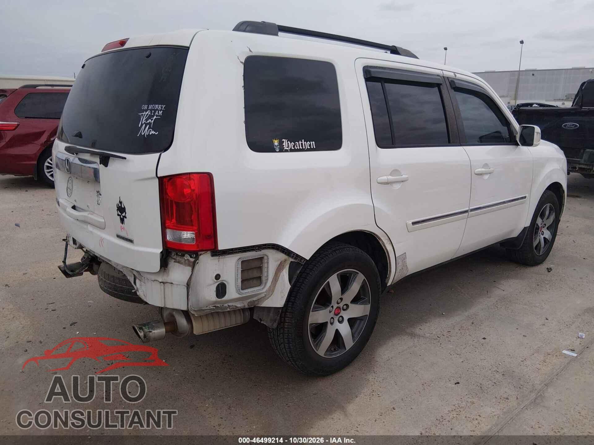 HONDA PILOT 2012 - 5FNYF3H99CB041979
