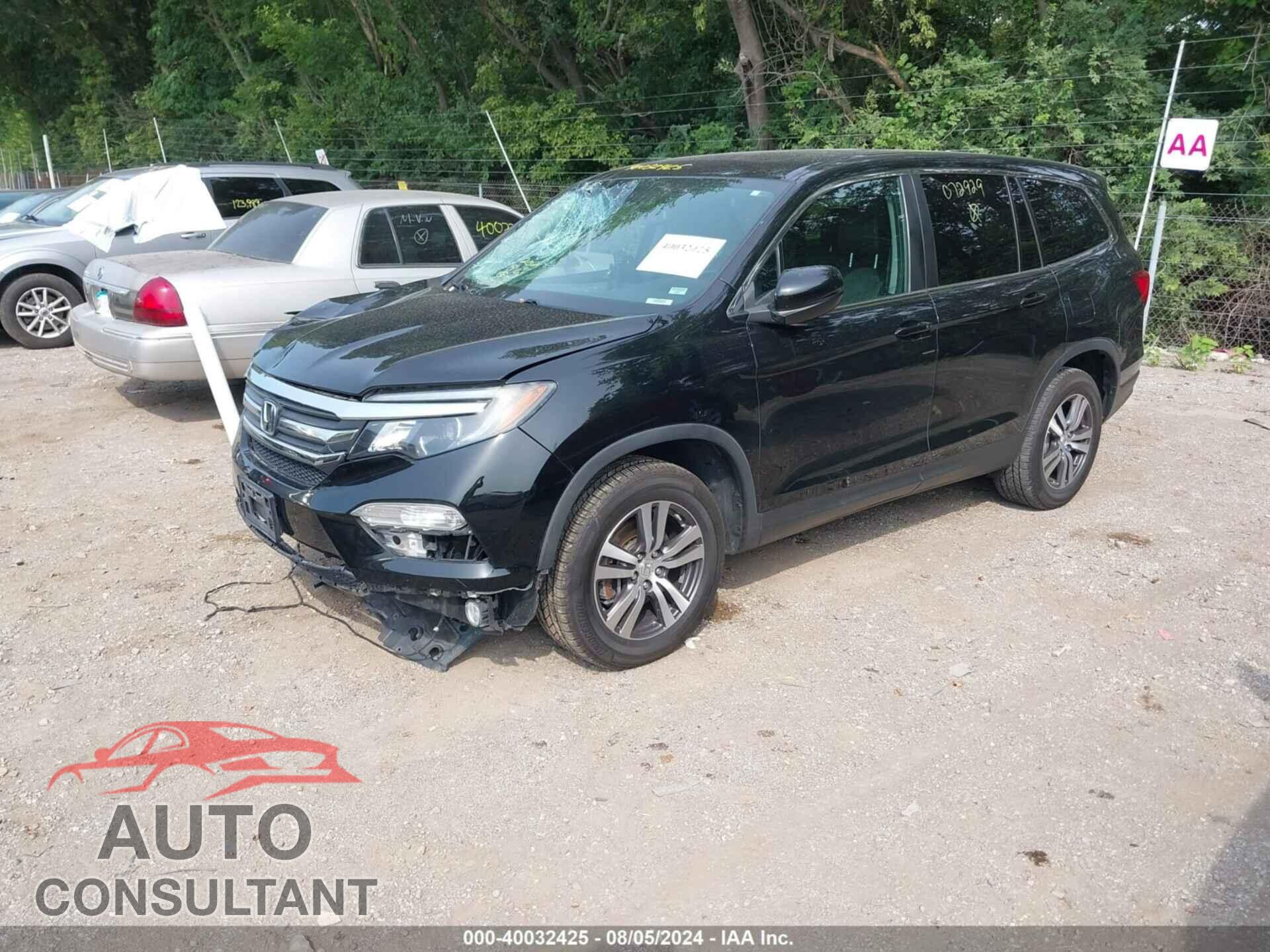 HONDA PILOT 2017 - 5FNYF6H59HB072929
