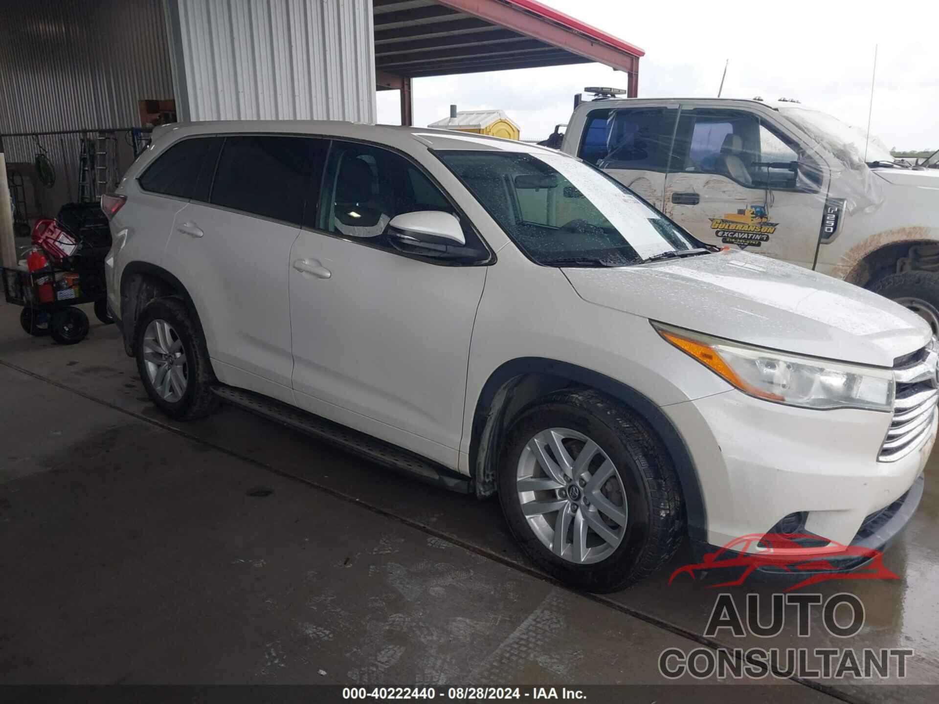 TOYOTA HIGHLANDER 2016 - 5TDZKRFH5GS155380