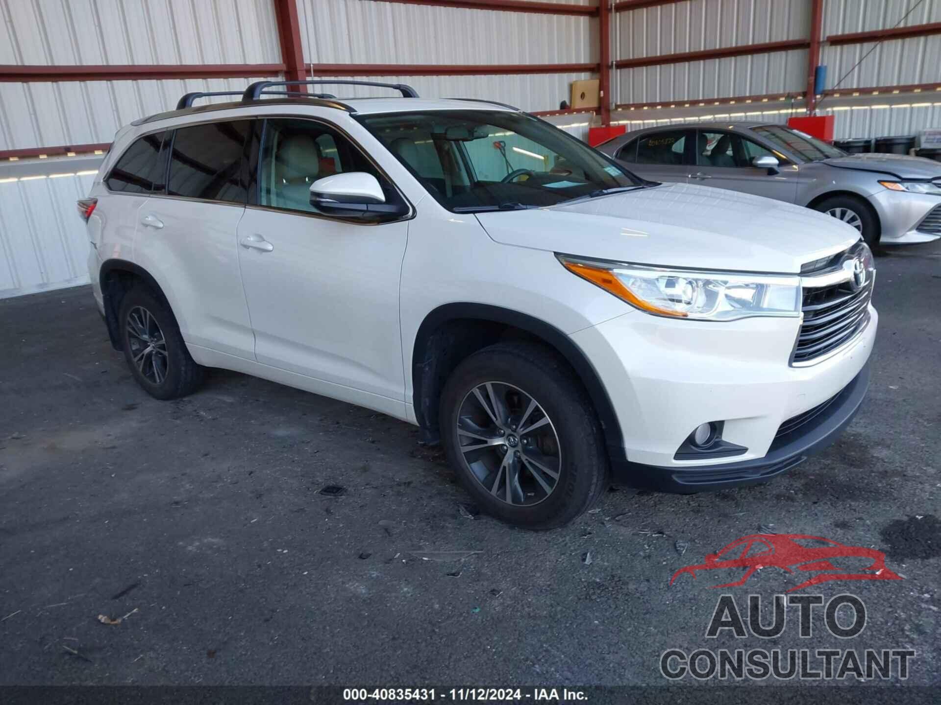 TOYOTA HIGHLANDER 2016 - 5TDJKRFH2GS279717