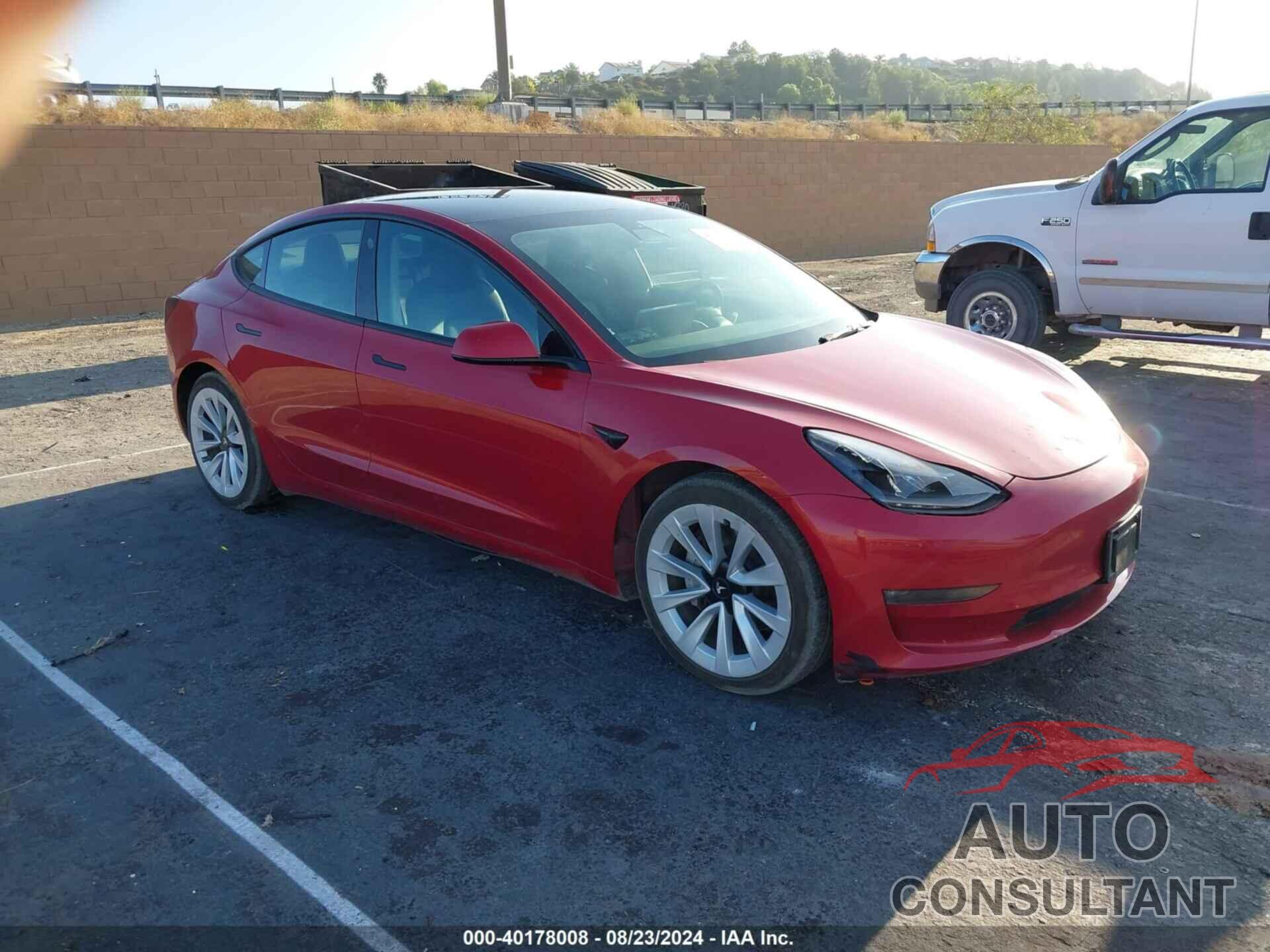 TESLA MODEL 3 2022 - 5YJ3E1EB2NF143930