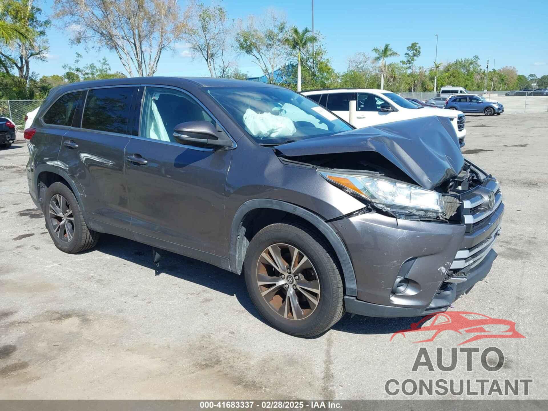 TOYOTA HIGHLANDER 2019 - 5TDZARFH8KS056046