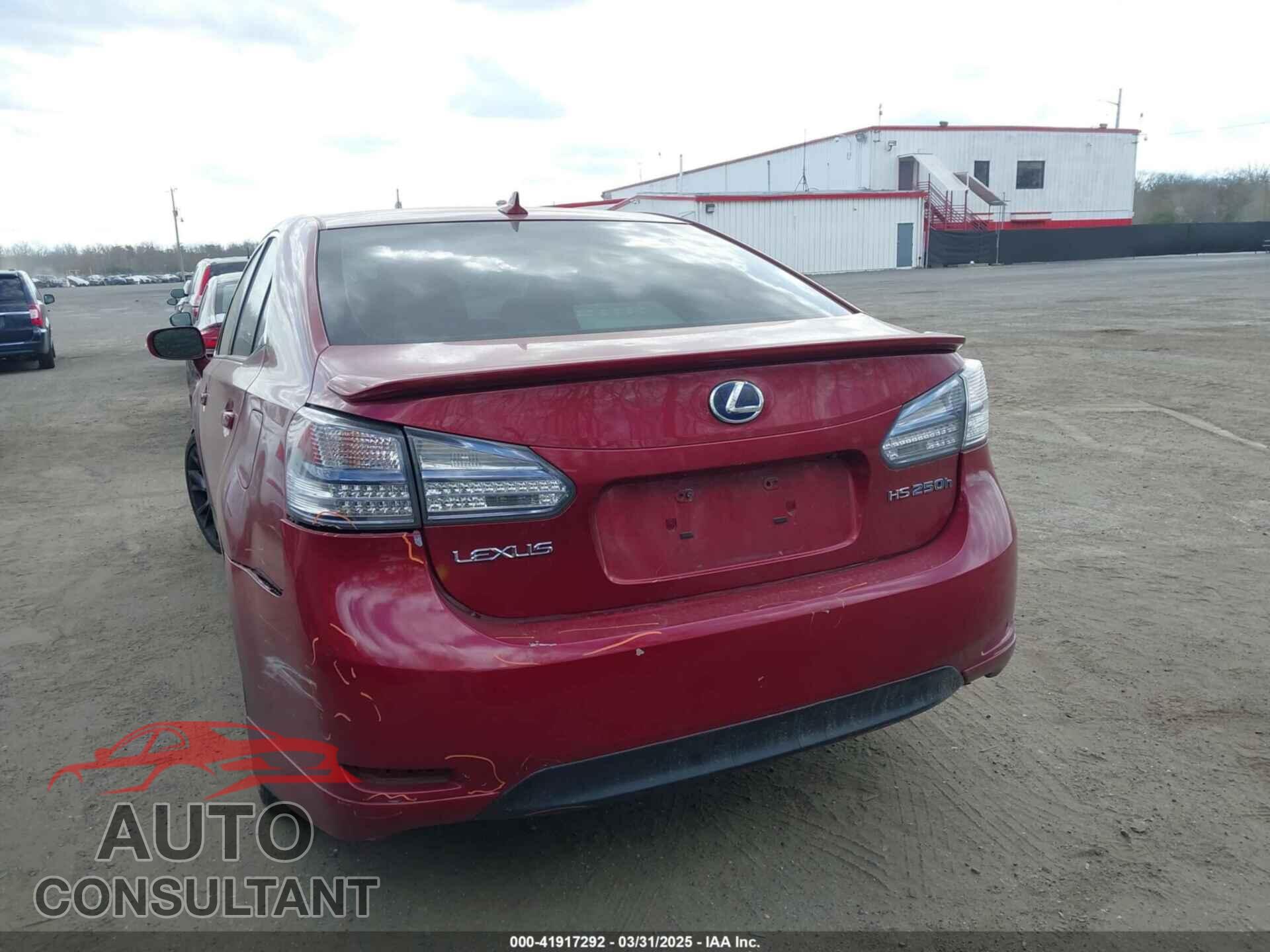 LEXUS HS 250H 2010 - JTHBB1BA2A2037800