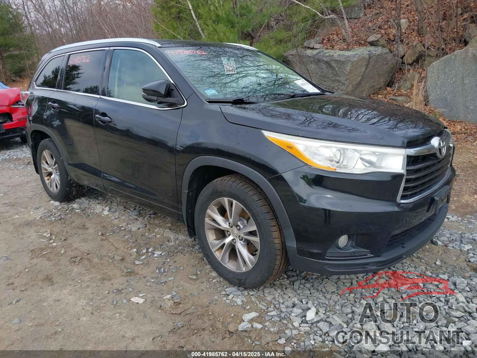 TOYOTA HIGHLANDER 2014 - 5TDJKRFH2ES062665