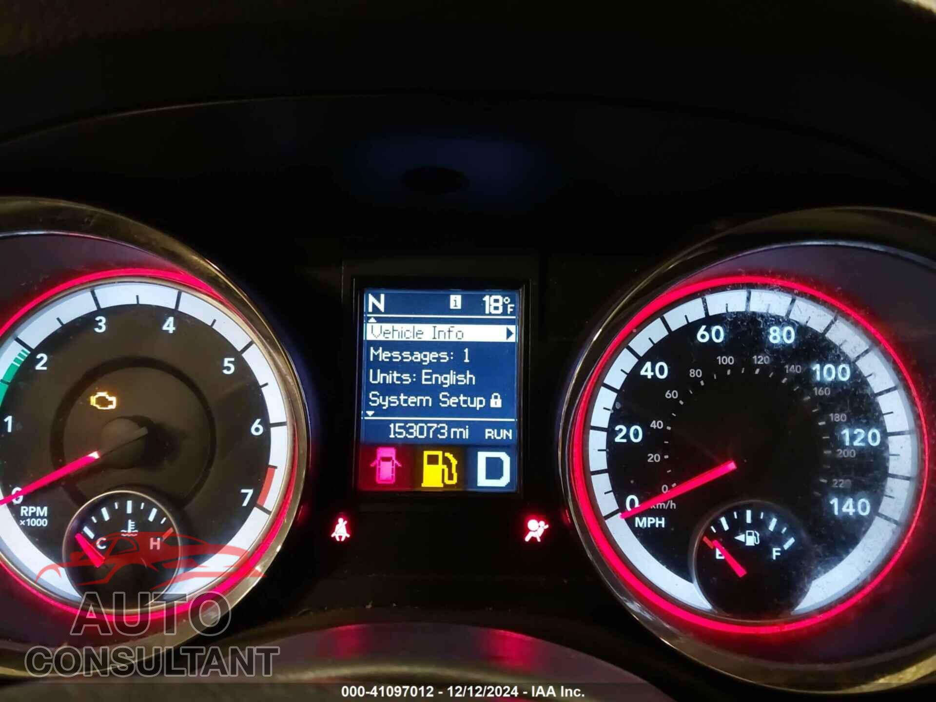 DODGE DURANGO 2011 - 1D4RE2GG4BC617221