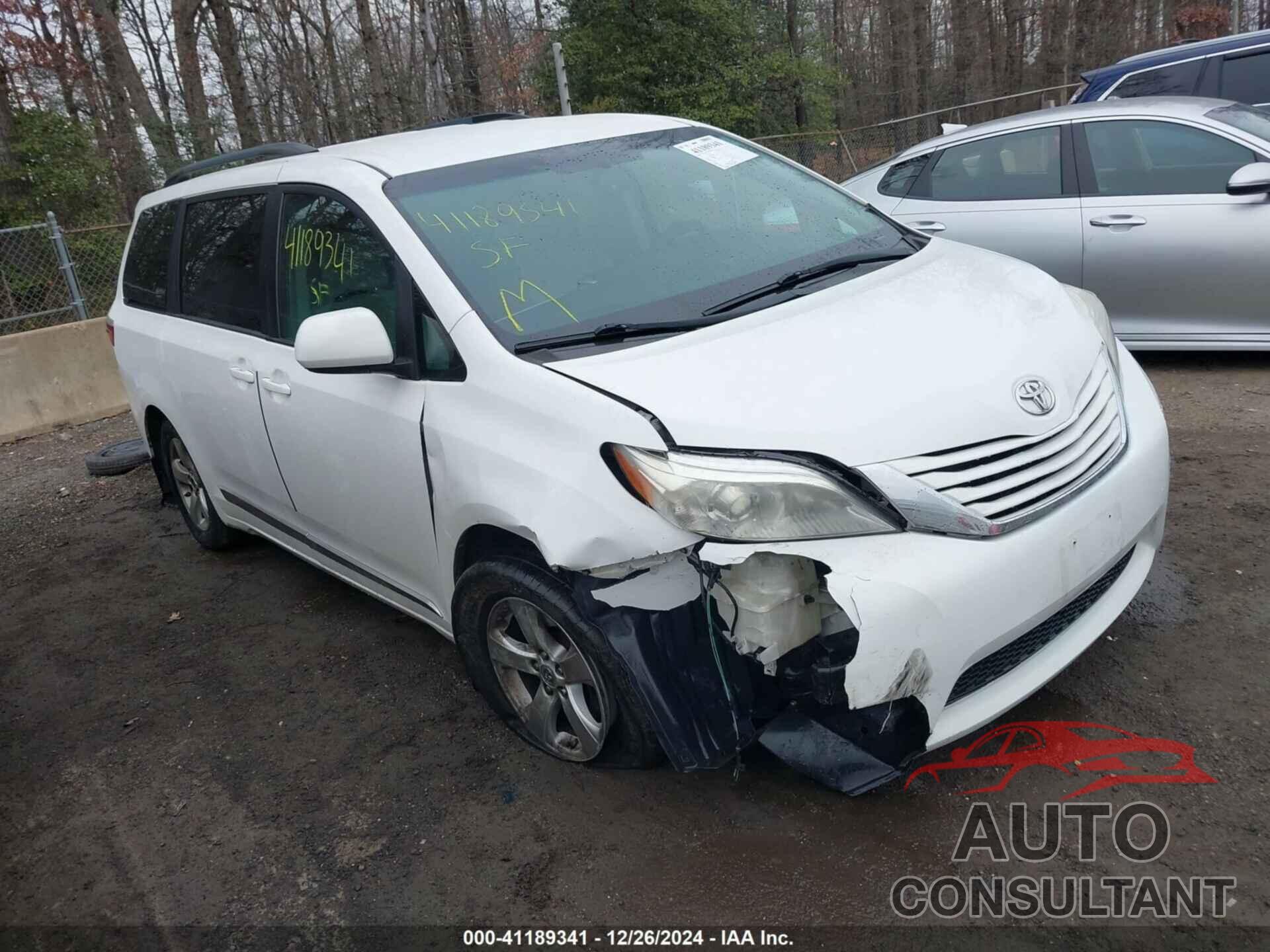 TOYOTA SIENNA 2017 - 5TDKZ3DC6HS863138