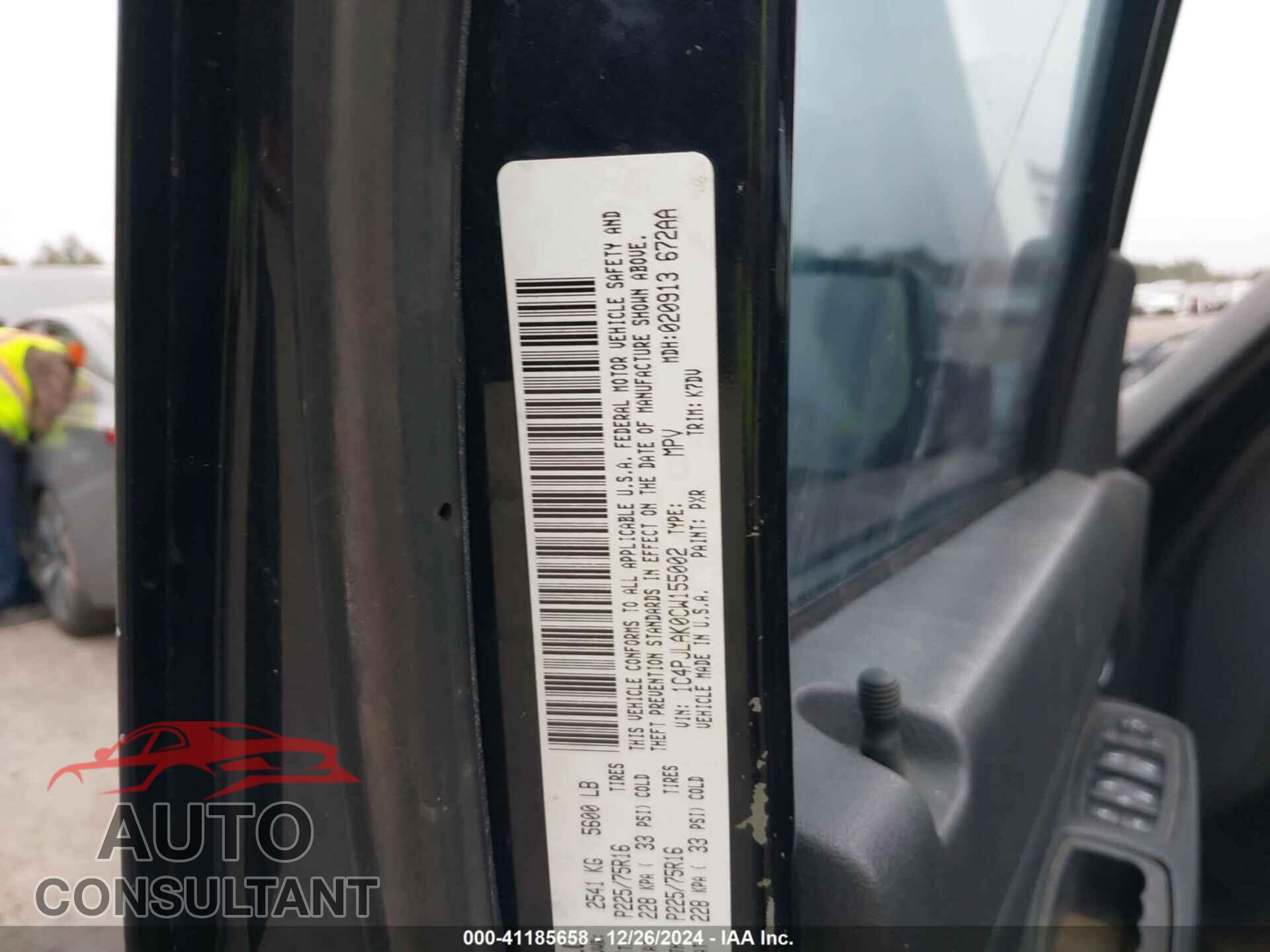 JEEP LIBERTY 2012 - 1C4PJLAK0CW155002