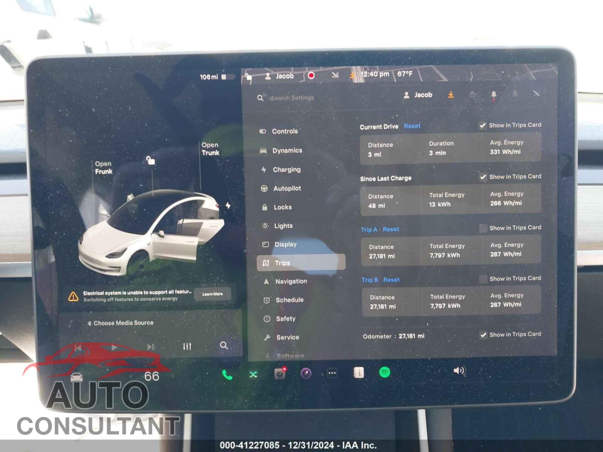 TESLA MODEL 3 2020 - 5YJ3E1EB4LF741580