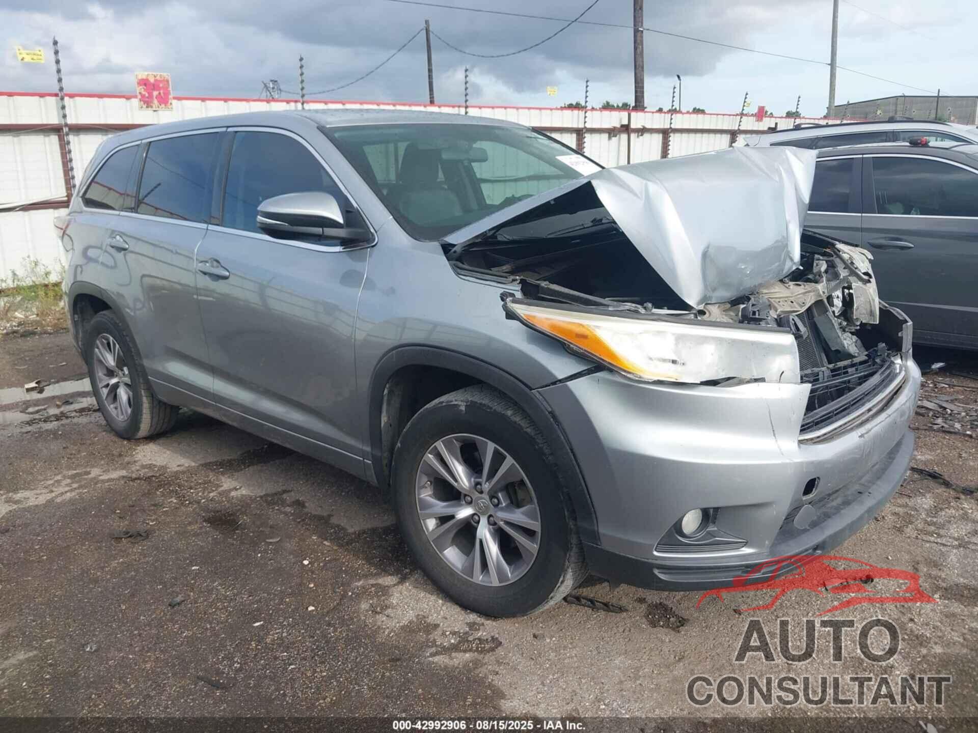 TOYOTA HIGHLANDER 2014 - 5TDZKRFH2ES005353