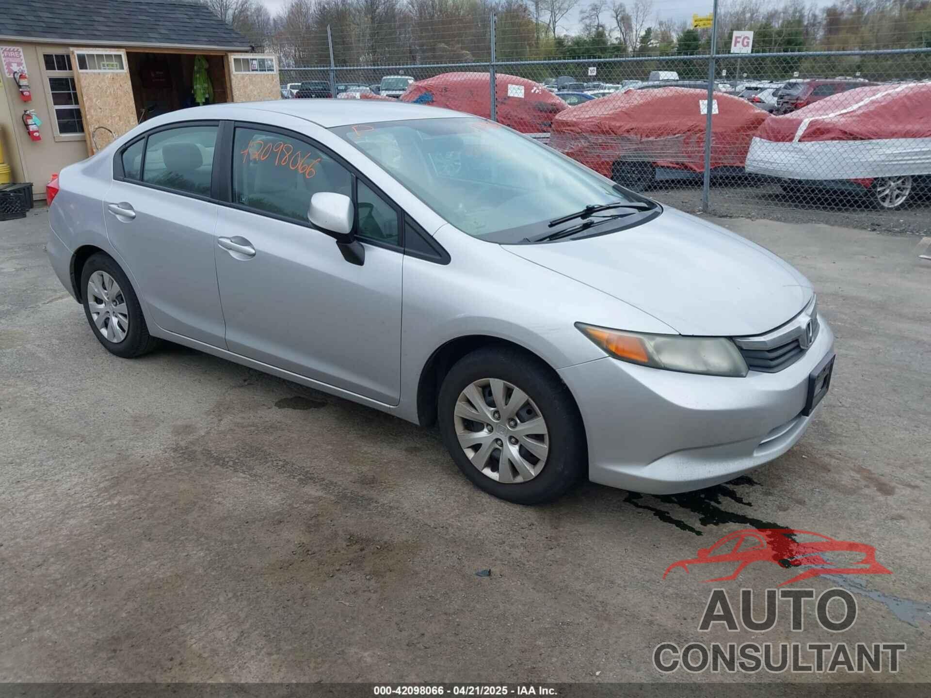 HONDA CIVIC 2012 - 2HGFB2F5XCH589899