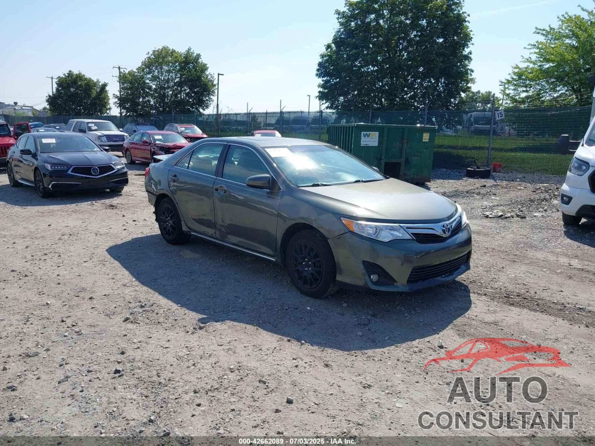 TOYOTA CAMRY 2012 - 4T4BF1FK8CR207675