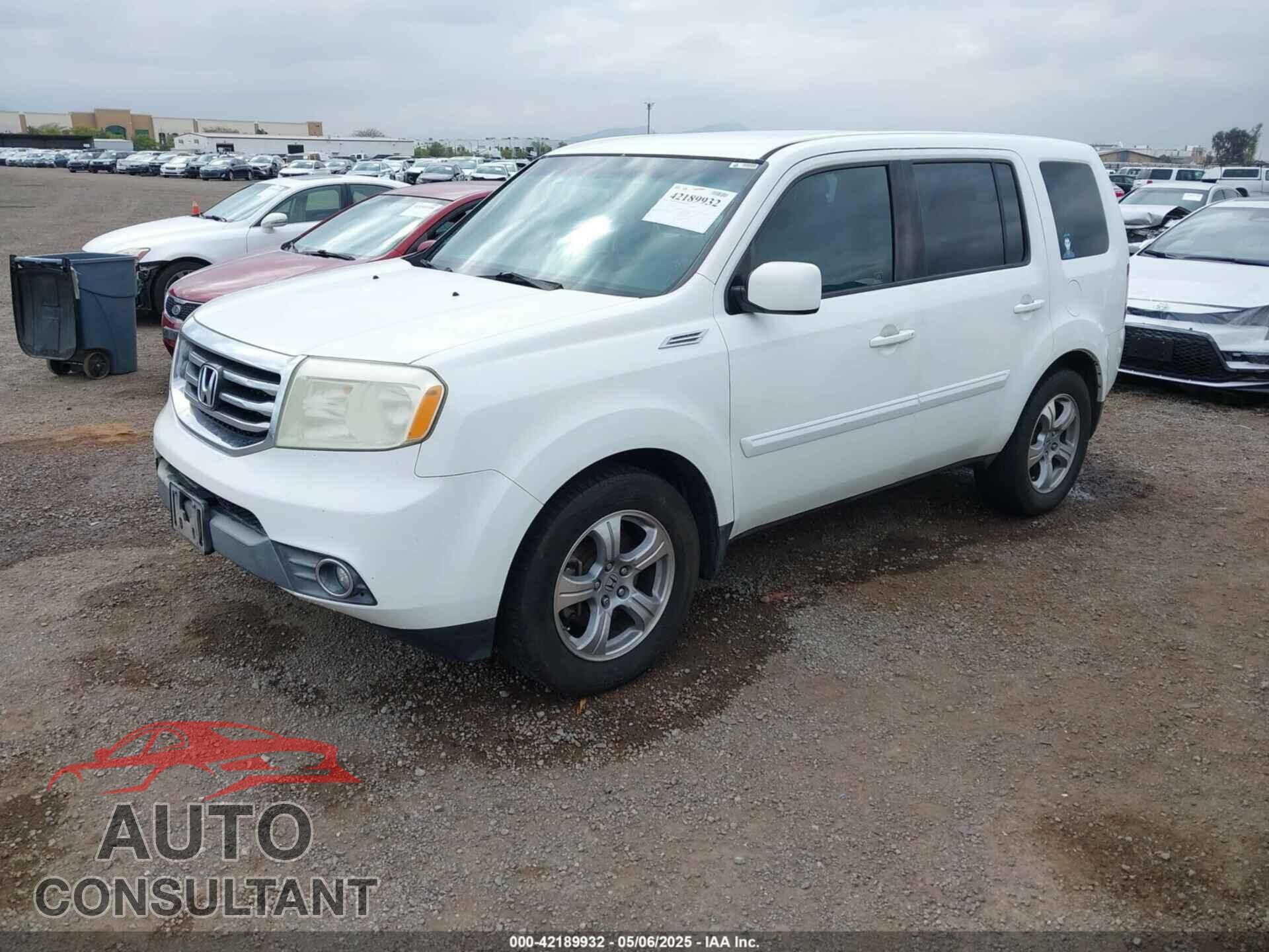 HONDA PILOT 2012 - 5FNYF3H40CB034181