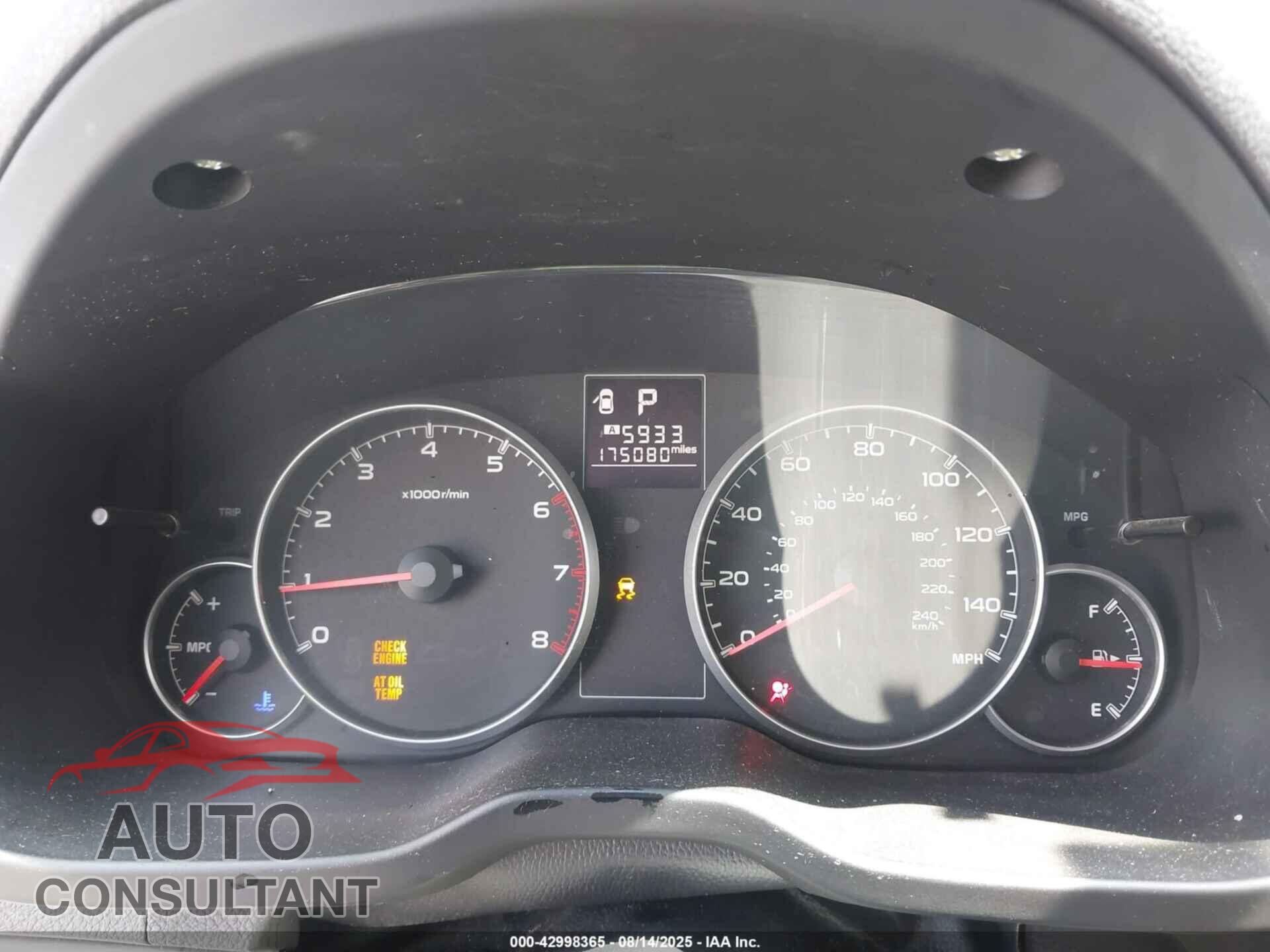 SUBARU OUTBACK 2013 - 4S4BRBCC6D3303767