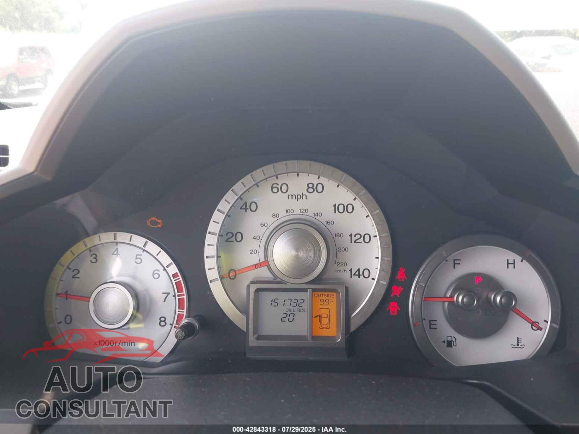 HONDA PILOT 2011 - 5FNYF4H66BB062332