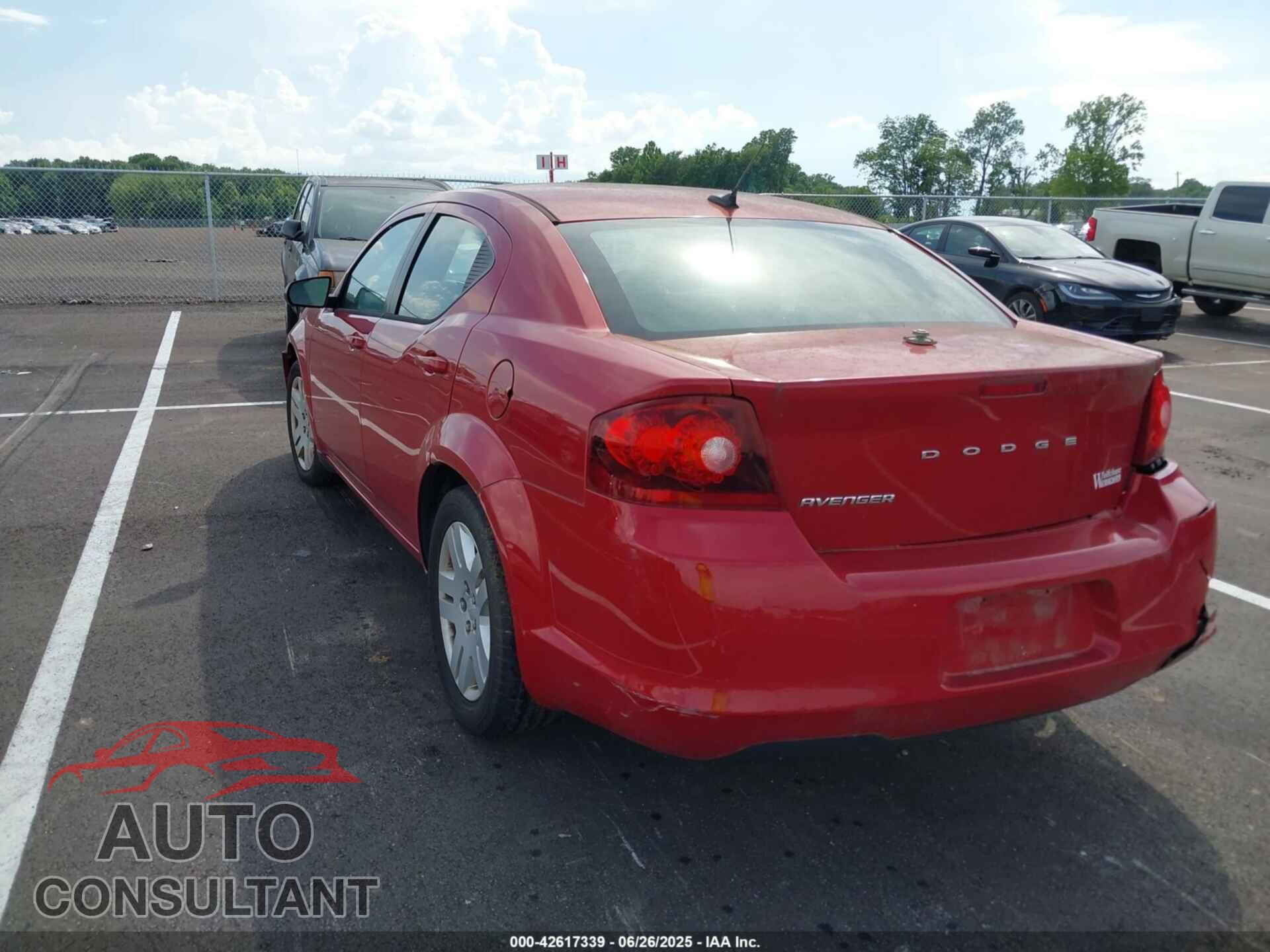 DODGE AVENGER 2012 - 1C3CDZAB0CN215220