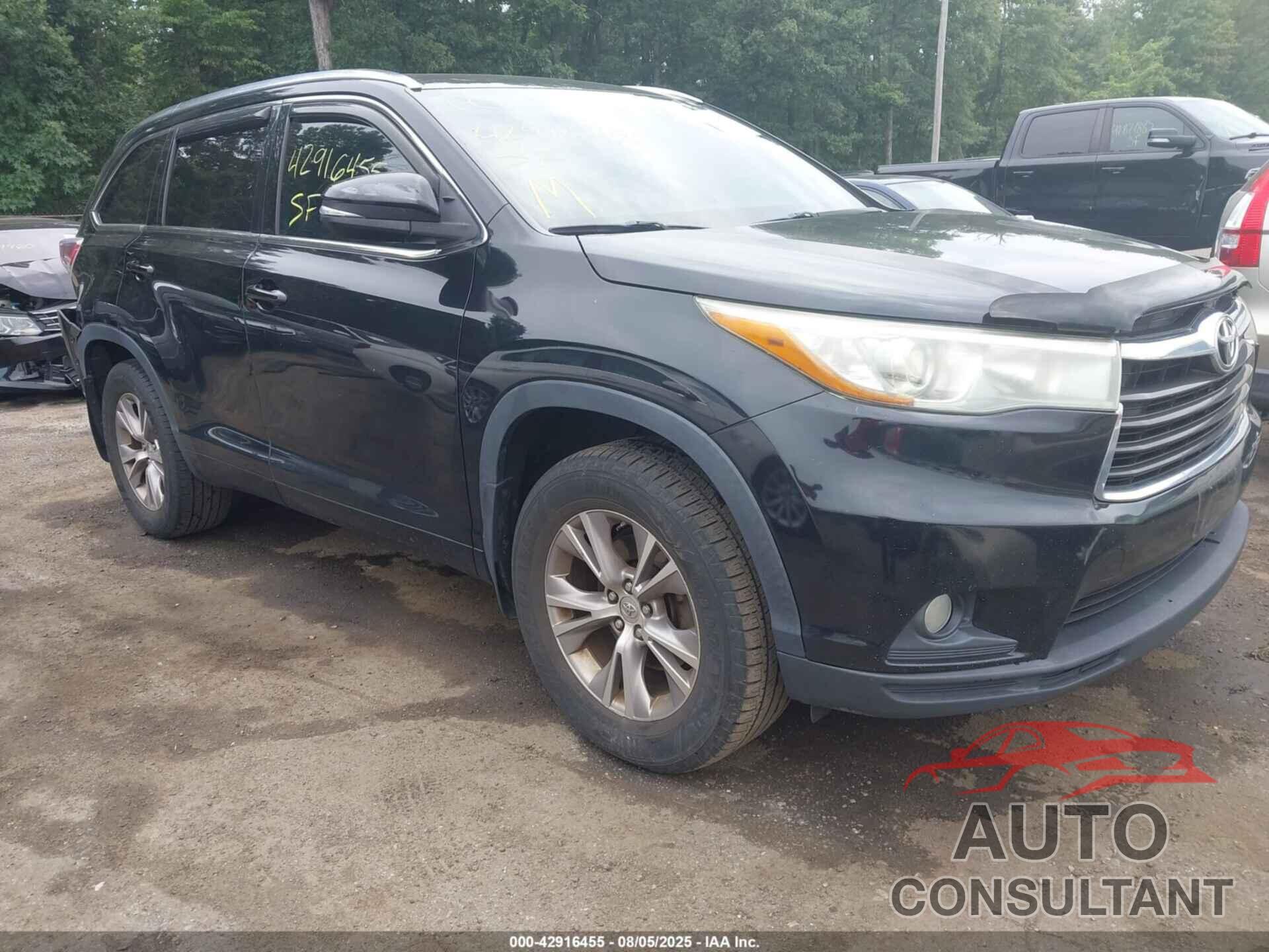 TOYOTA HIGHLANDER 2015 - 5TDJKRFH2FS191880