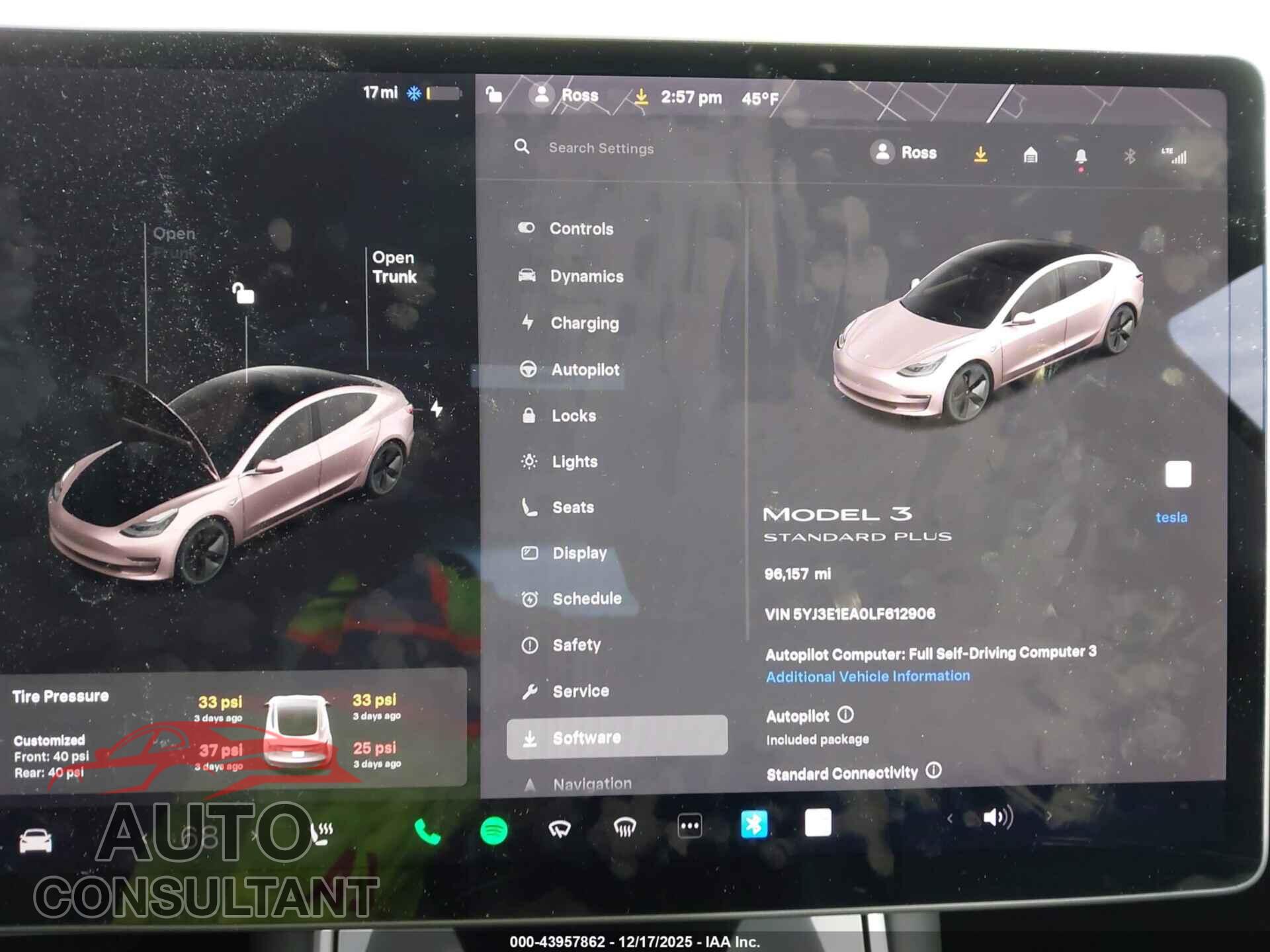 TESLA MODEL 3 2020 - 5YJ3E1EA0LF612906