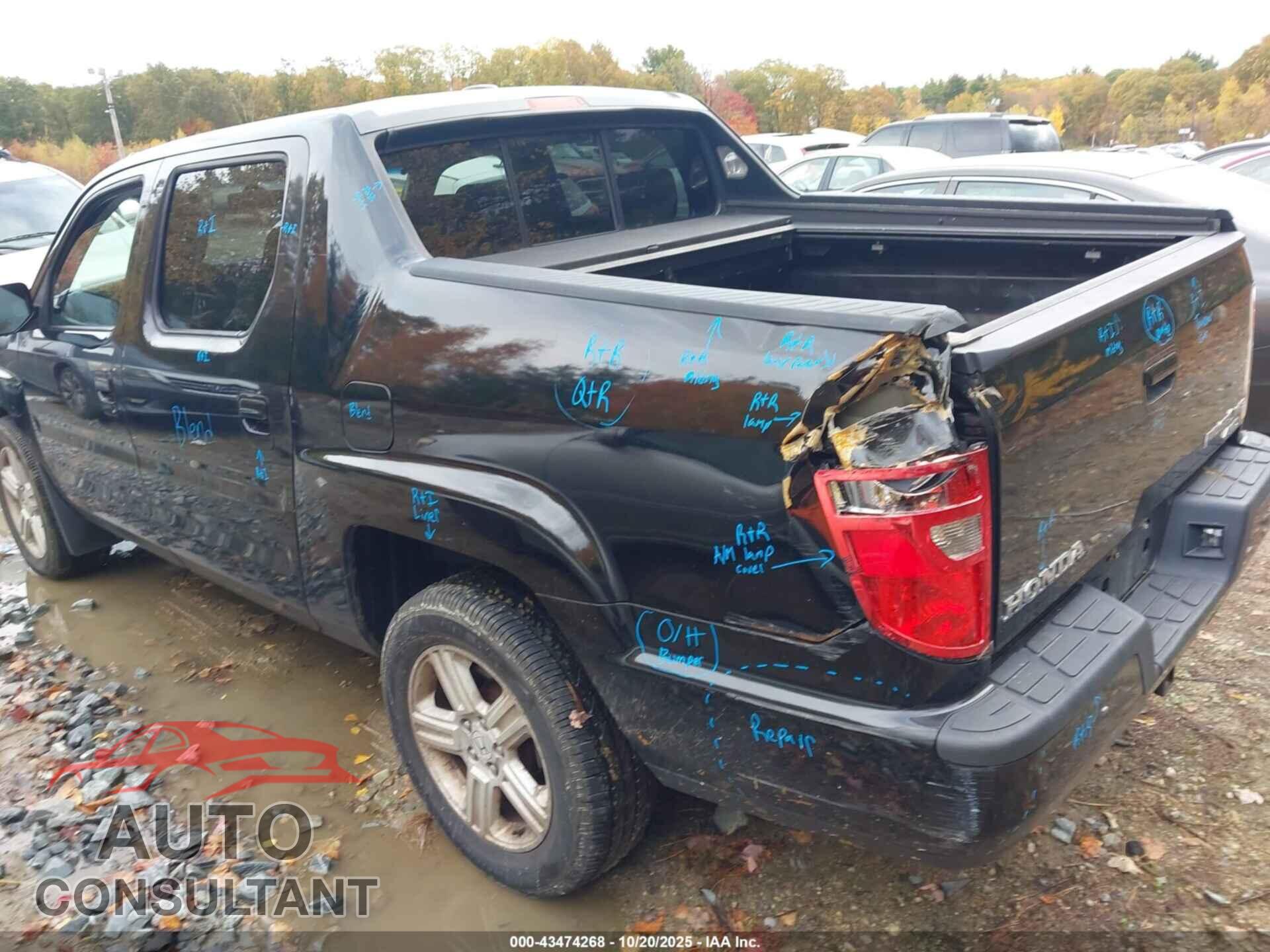HONDA RIDGELINE 2010 - 5FPYK1F59AB014057