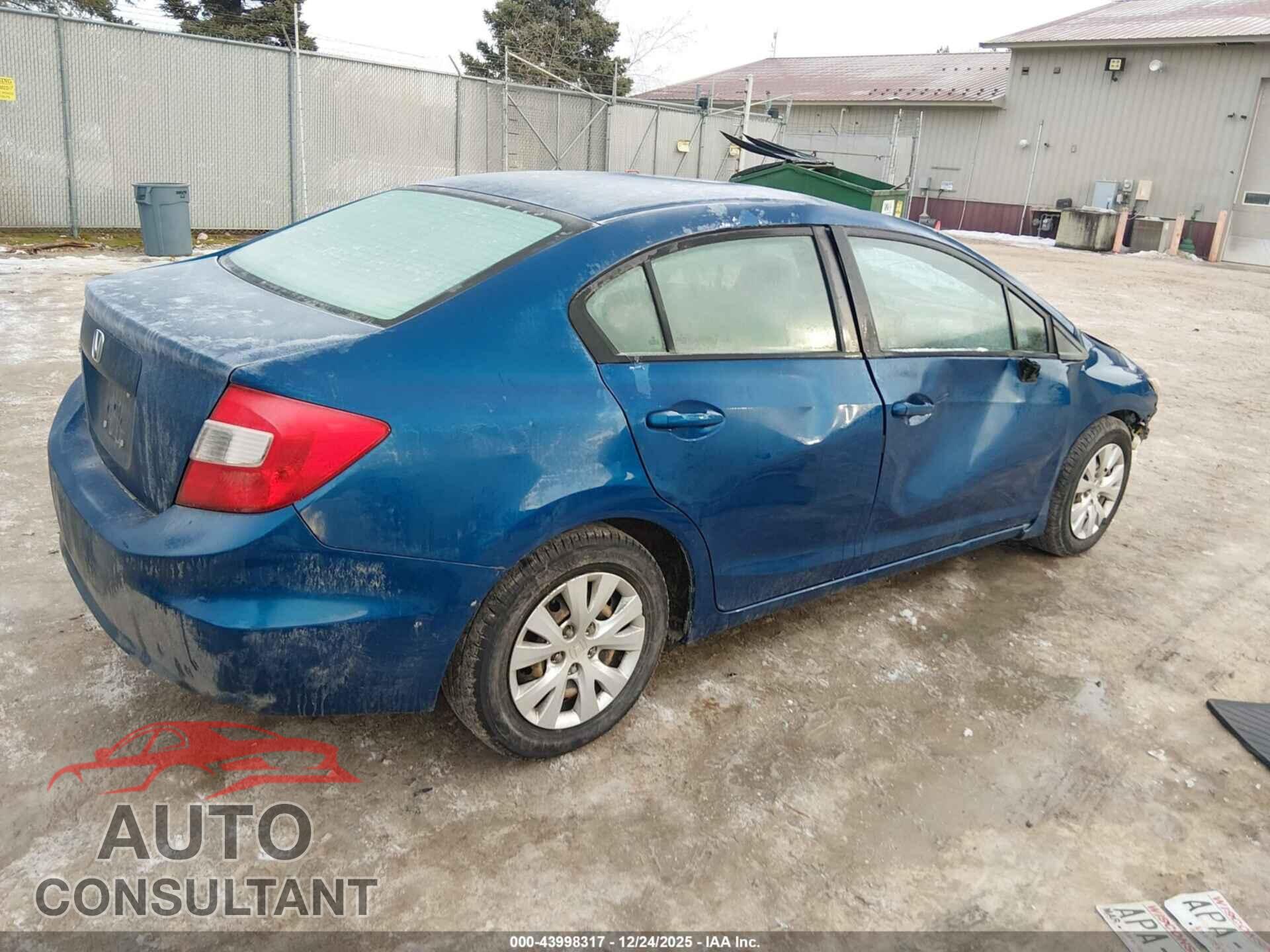HONDA CIVIC 2012 - 19XFB2E58CE016396