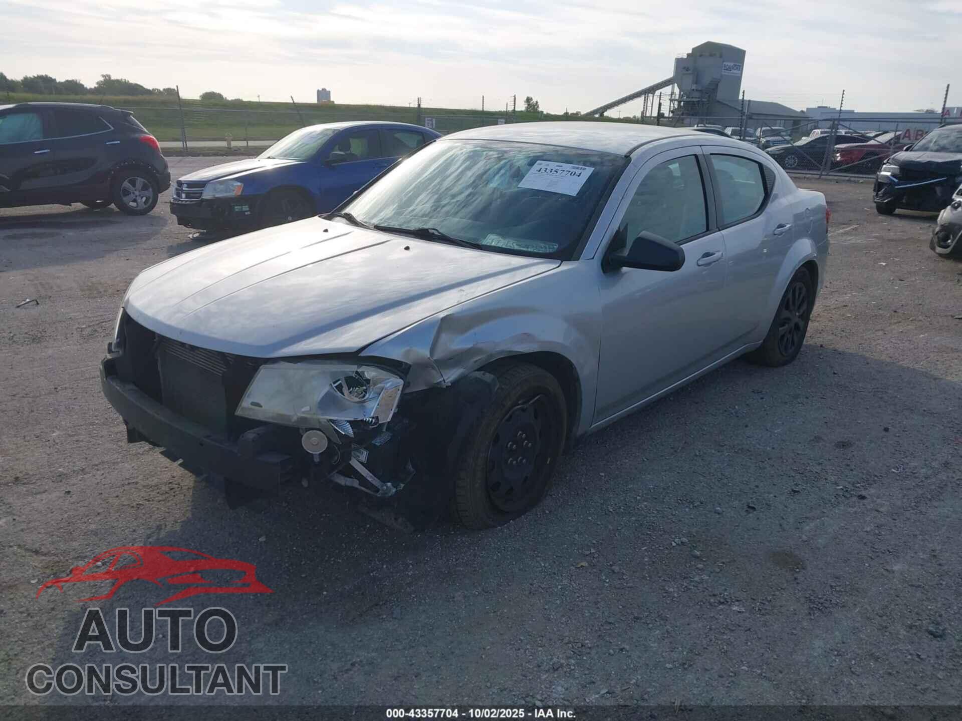 DODGE AVENGER 2012 - 1C3CDZAB7CN310499