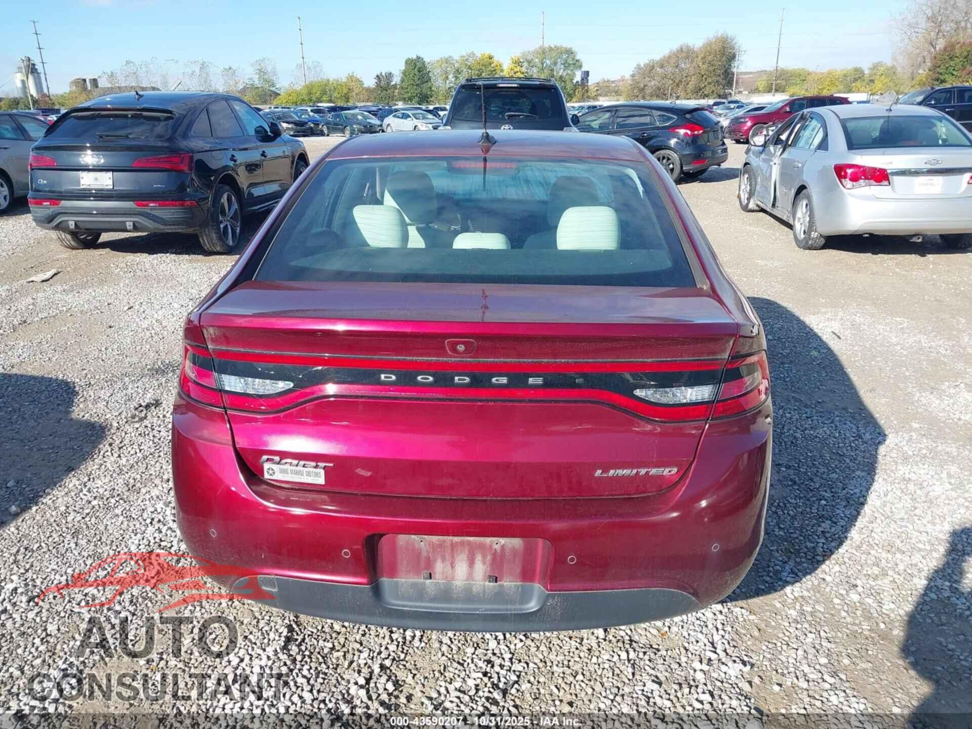DODGE DART 2015 - 1C3CDFCB6FD242377
