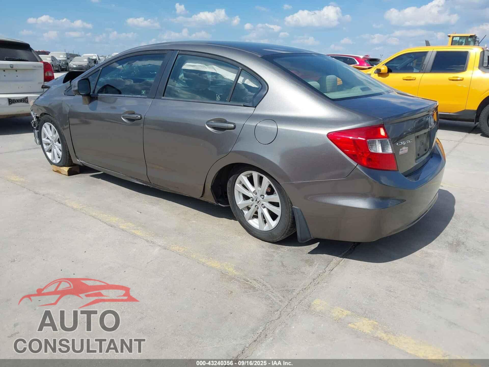 HONDA CIVIC 2012 - 2HGFB2F89CH609182