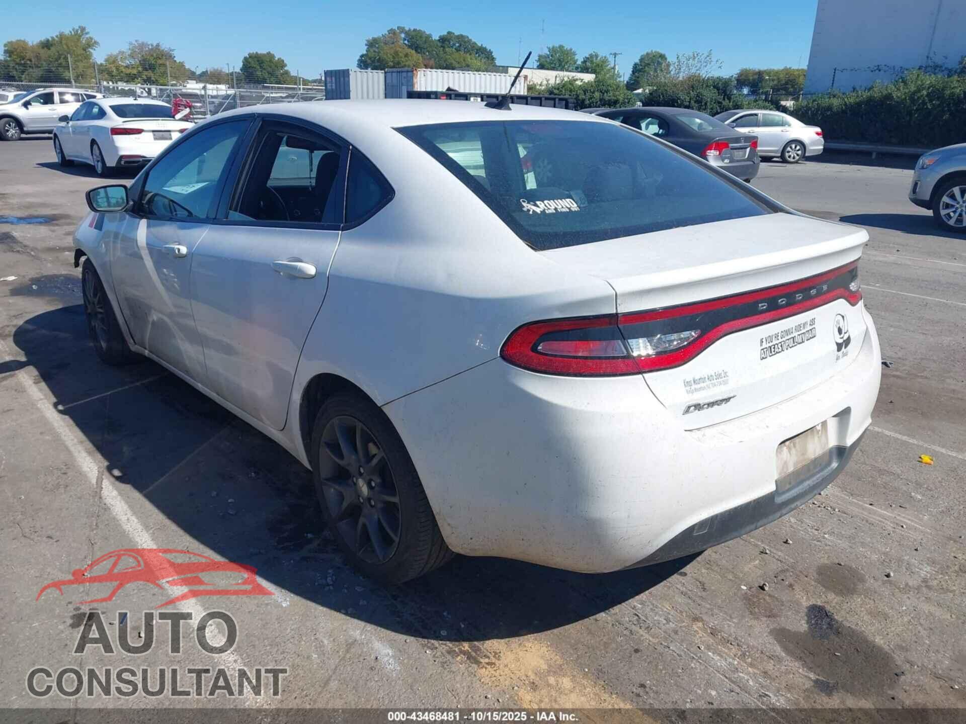 DODGE DART 2016 - 1C3CDFAAXGD606151