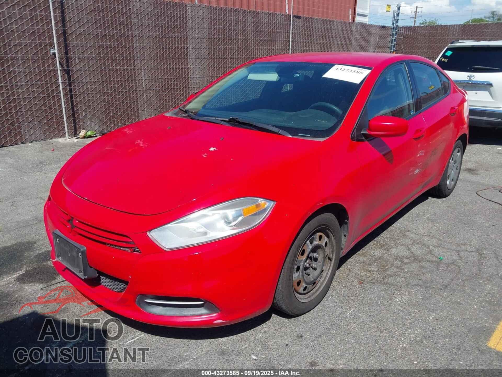 DODGE DART 2016 - 1C3CDFAA9GD645524