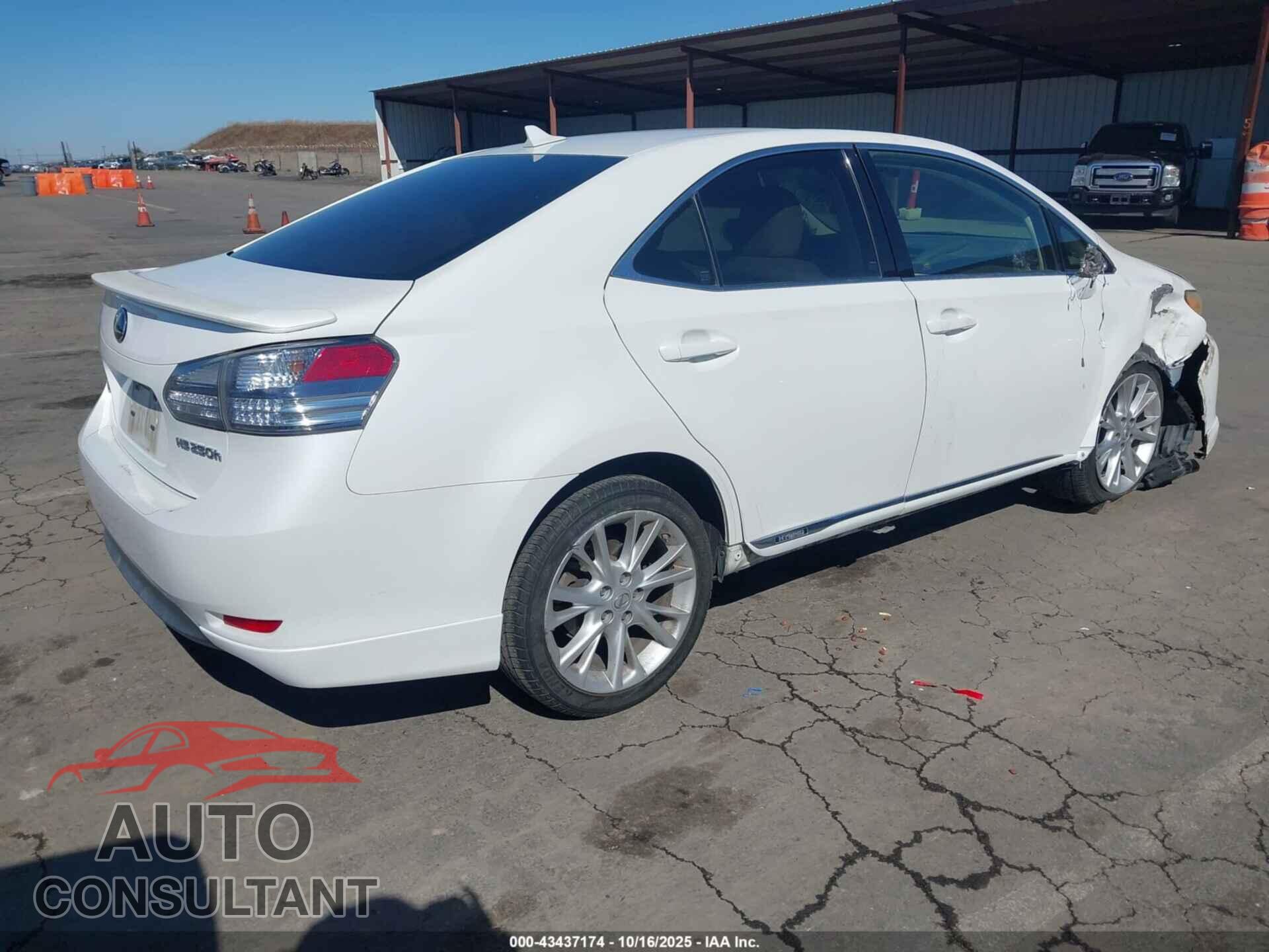 LEXUS HS 250H 2010 - JTHBB1BAXA2013552