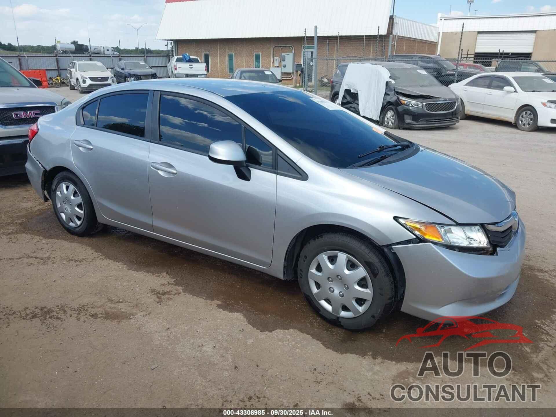 HONDA CIVIC 2012 - 19XFB2F50CE352462