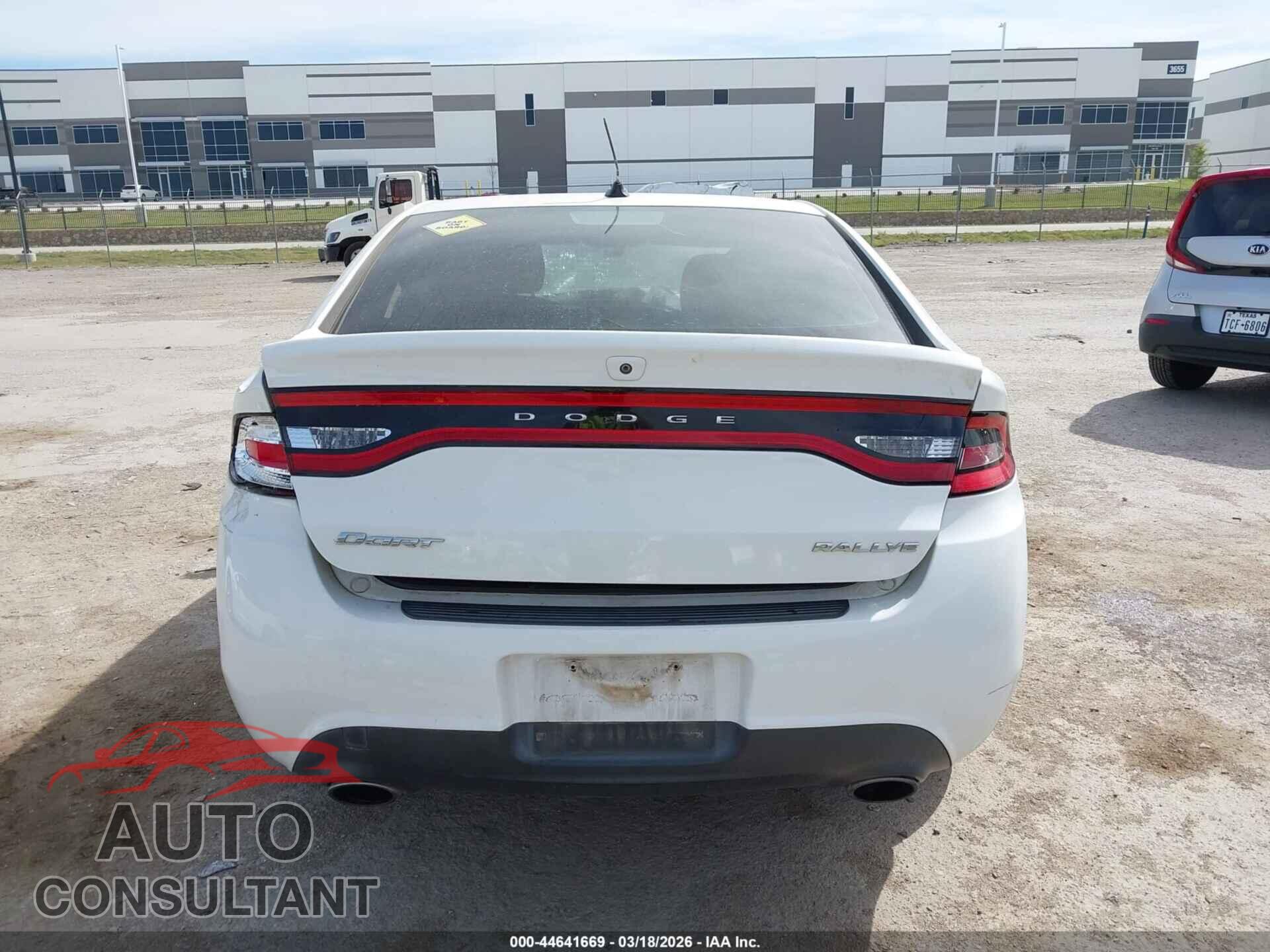 DODGE DART 2013 - 1C3CDFBA6DD305502