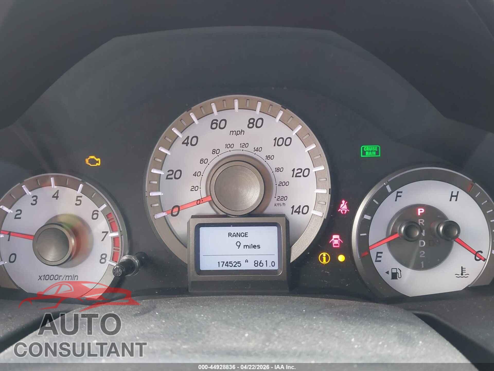 HONDA PILOT 2013 - 5FNYF4H93DB008368