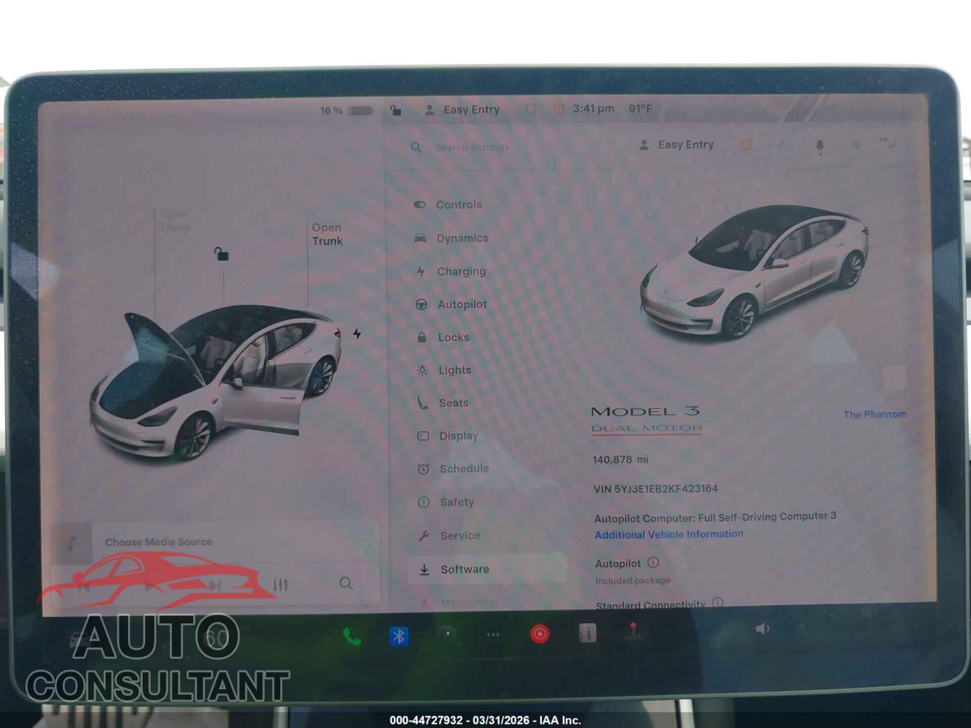 TESLA MODEL 3 2019 - 5YJ3E1EB2KF423164