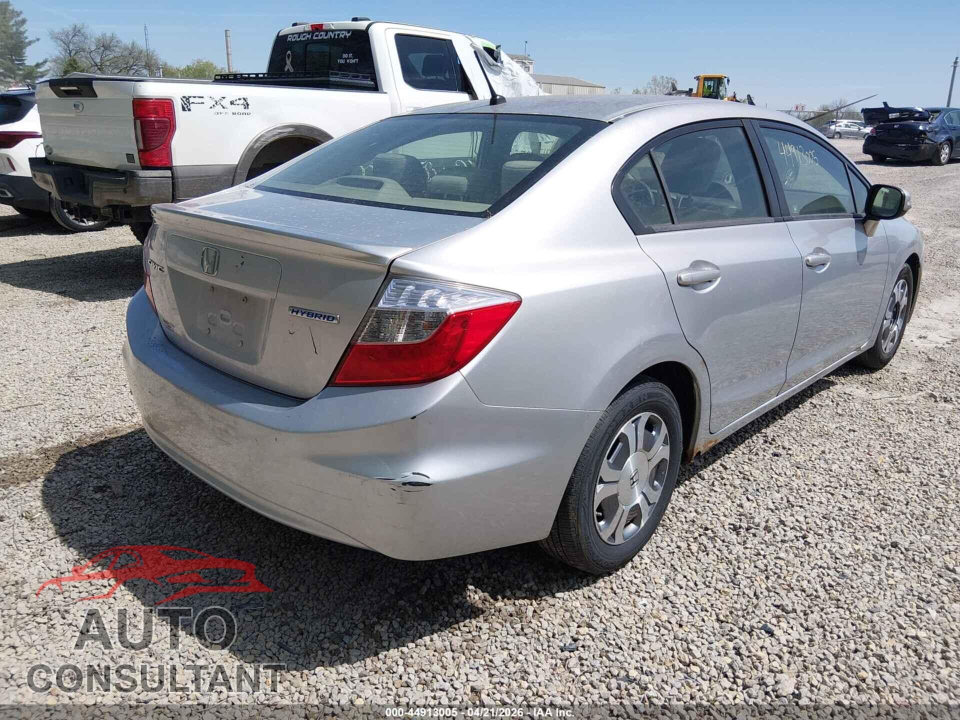 HONDA CIVIC HYBRID 2012 - JHMFB4F21CS008765
