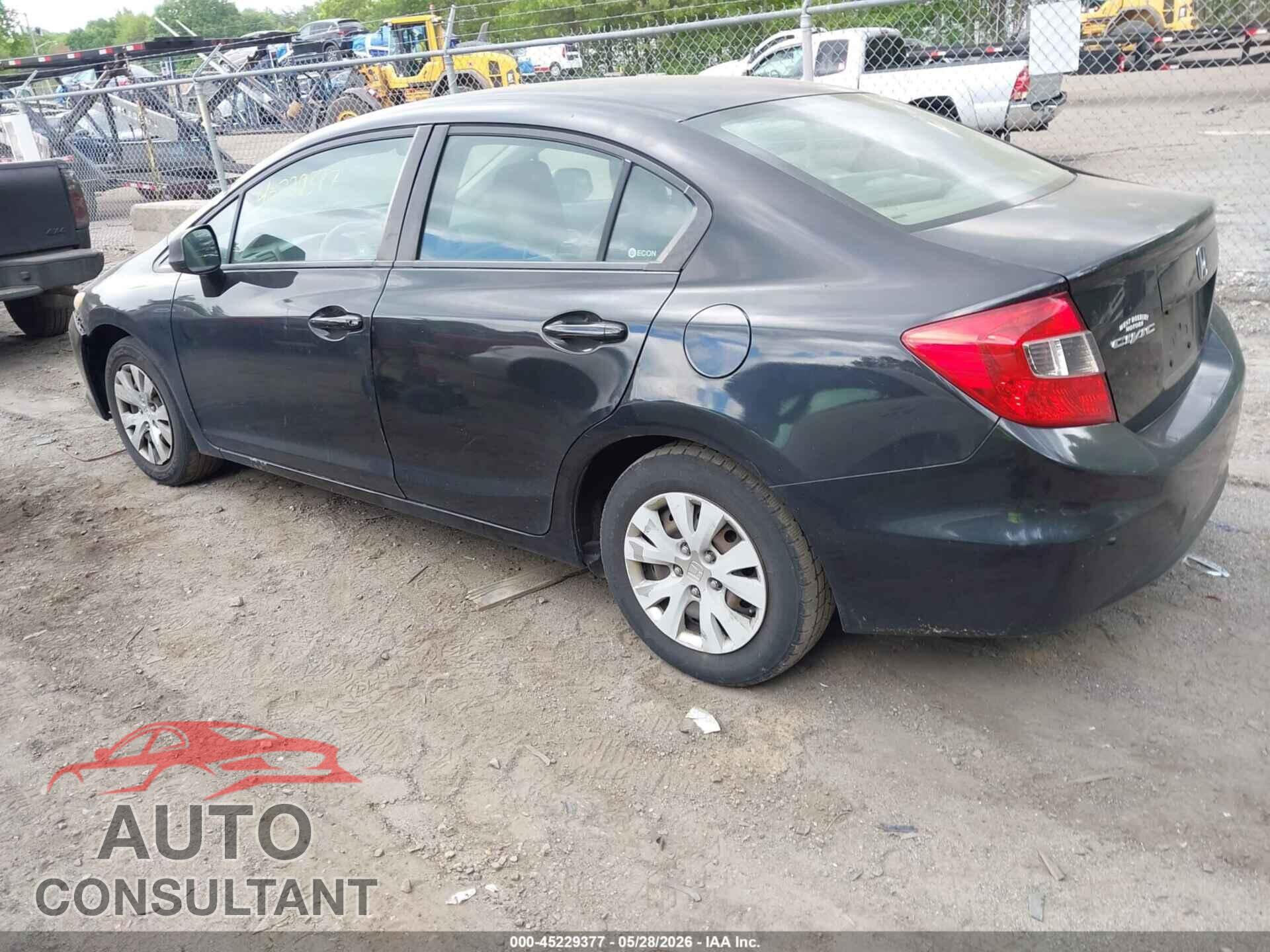 HONDA CIVIC 2012 - 2HGFB2F59CH555095