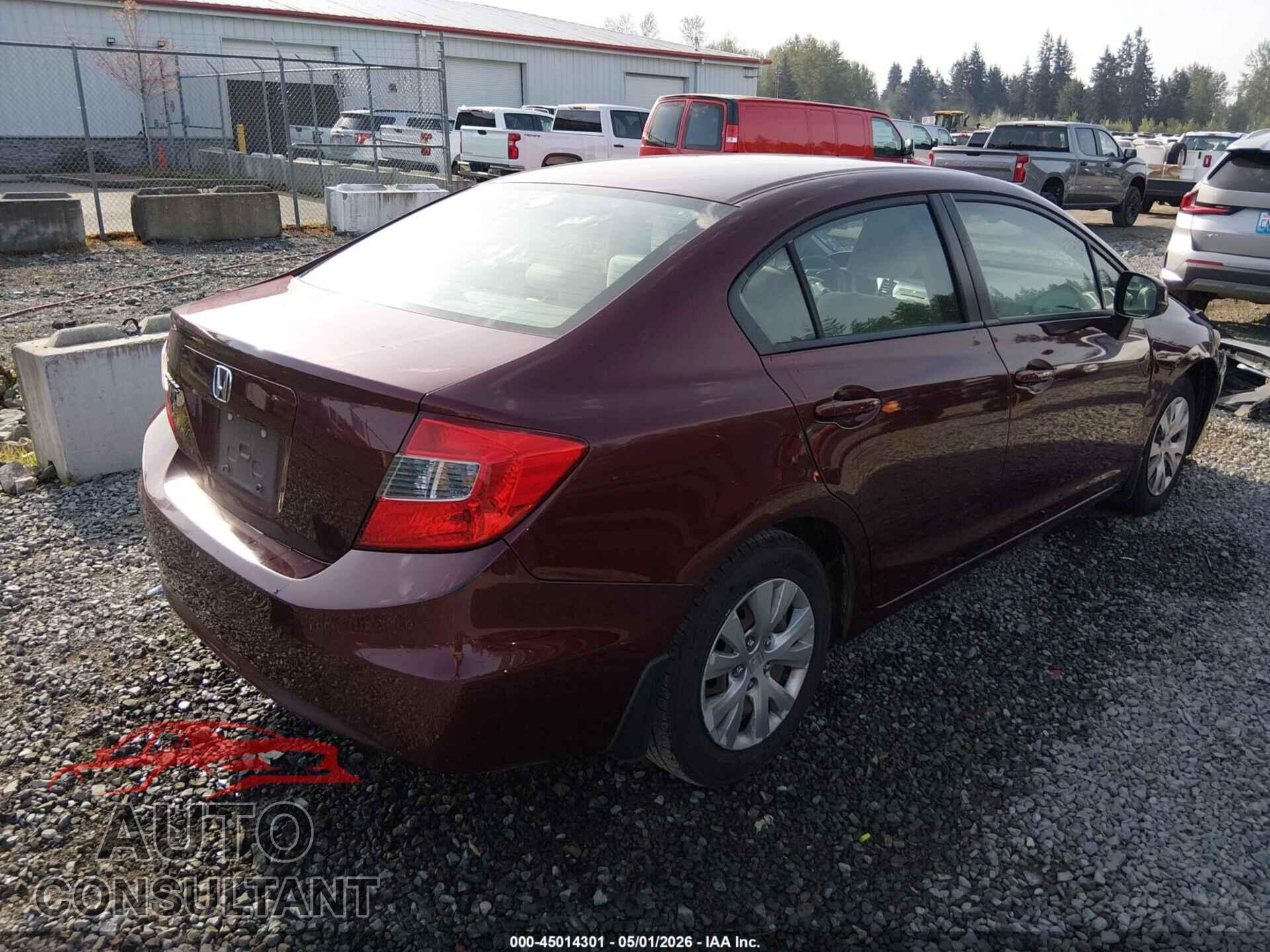 HONDA CIVIC 2012 - 19XFB2F59CE374895