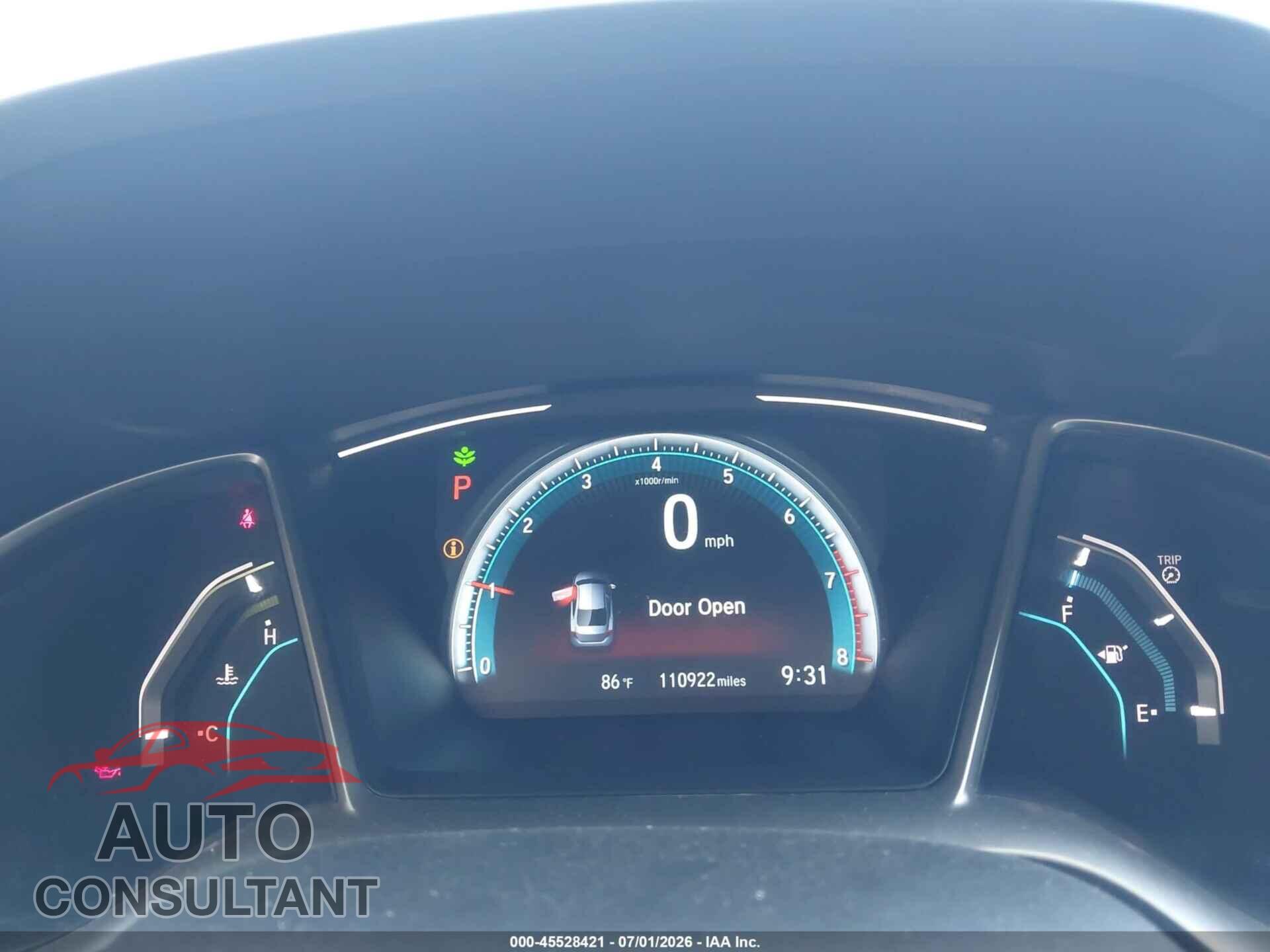 HONDA CIVIC 2017 - 19XFC2F79HE022194