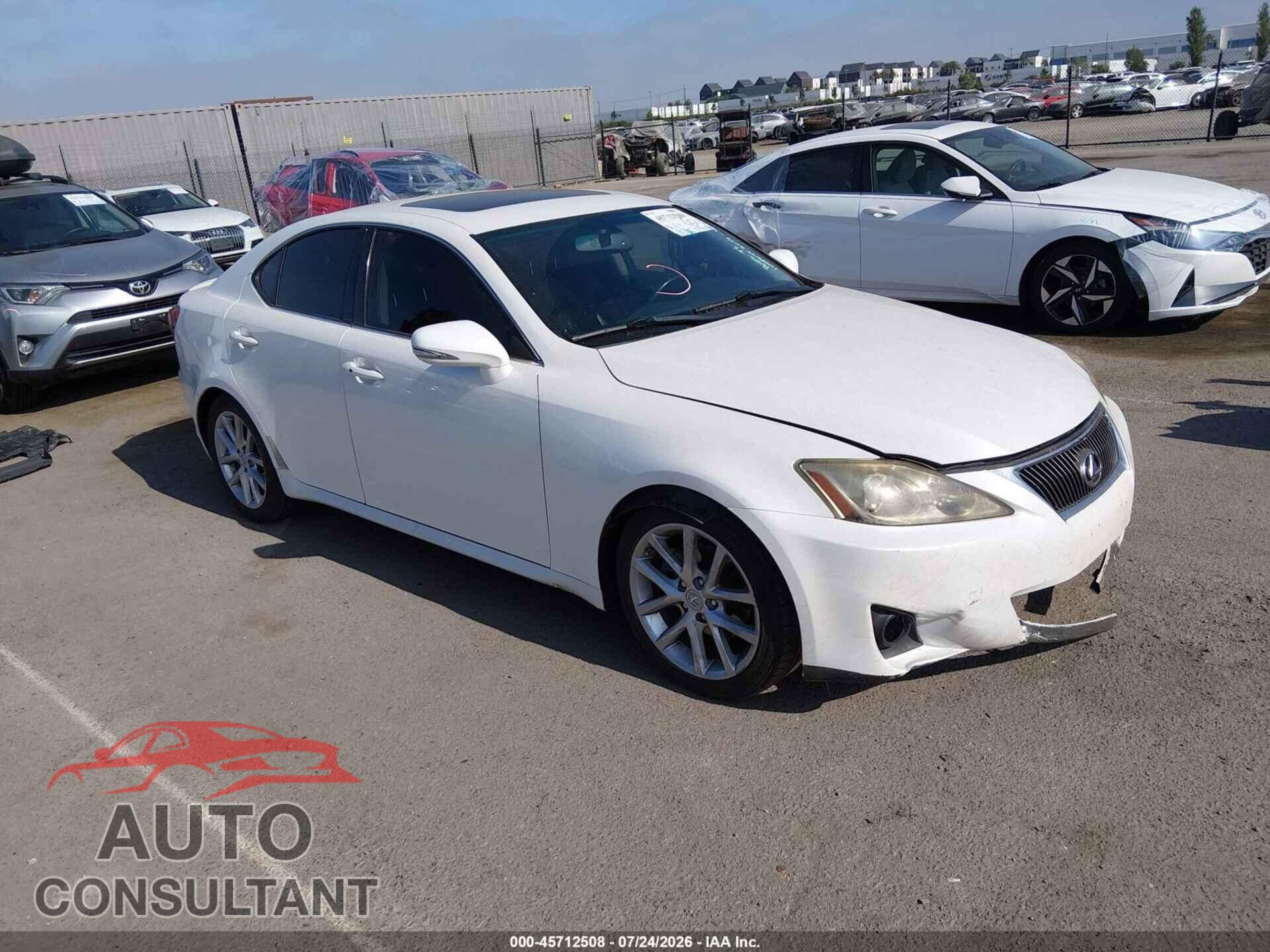 LEXUS IS 250 2013 - JTHBF5C21D5187256